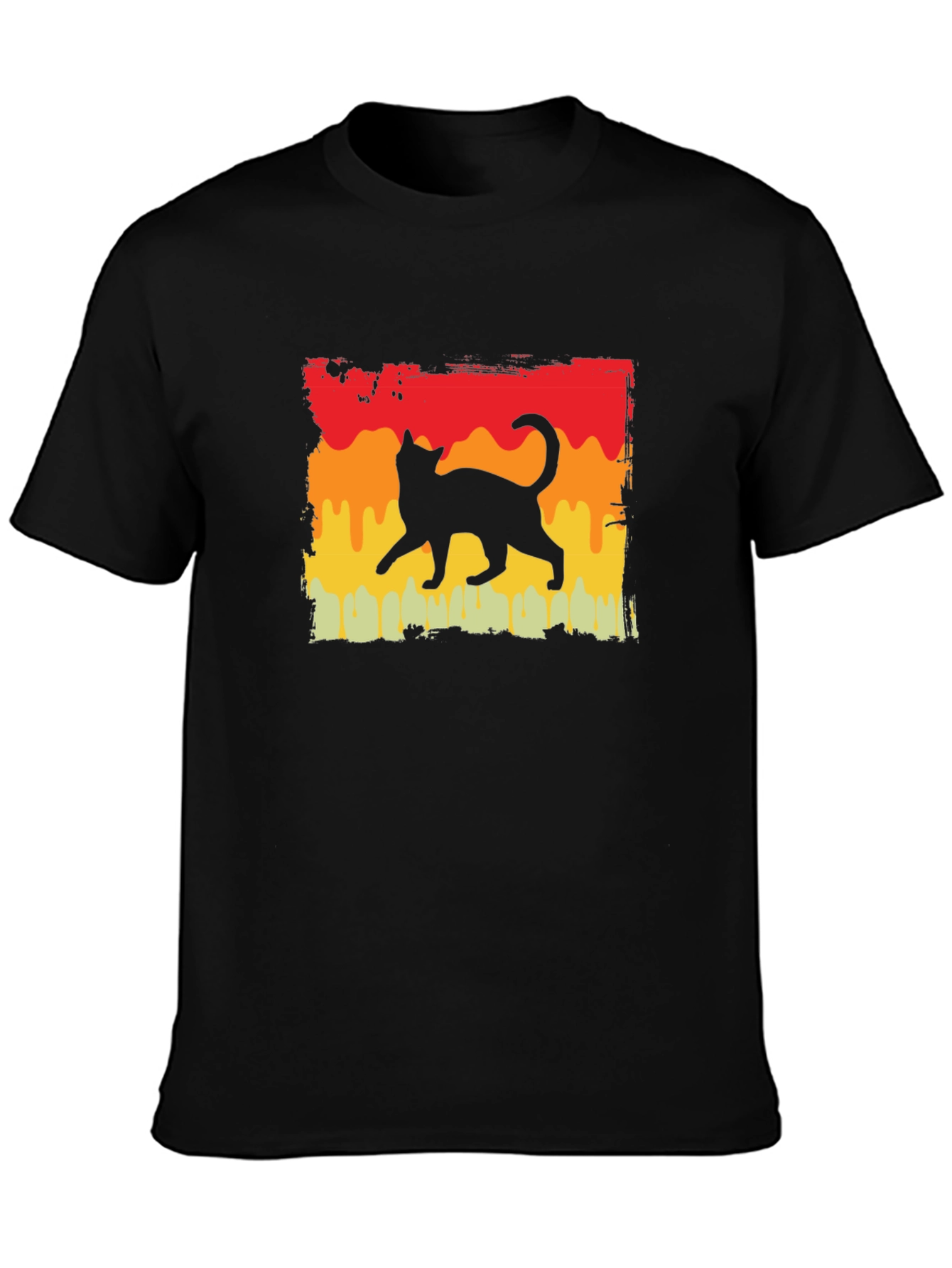 Retro Cat Silhouette T-Shirt