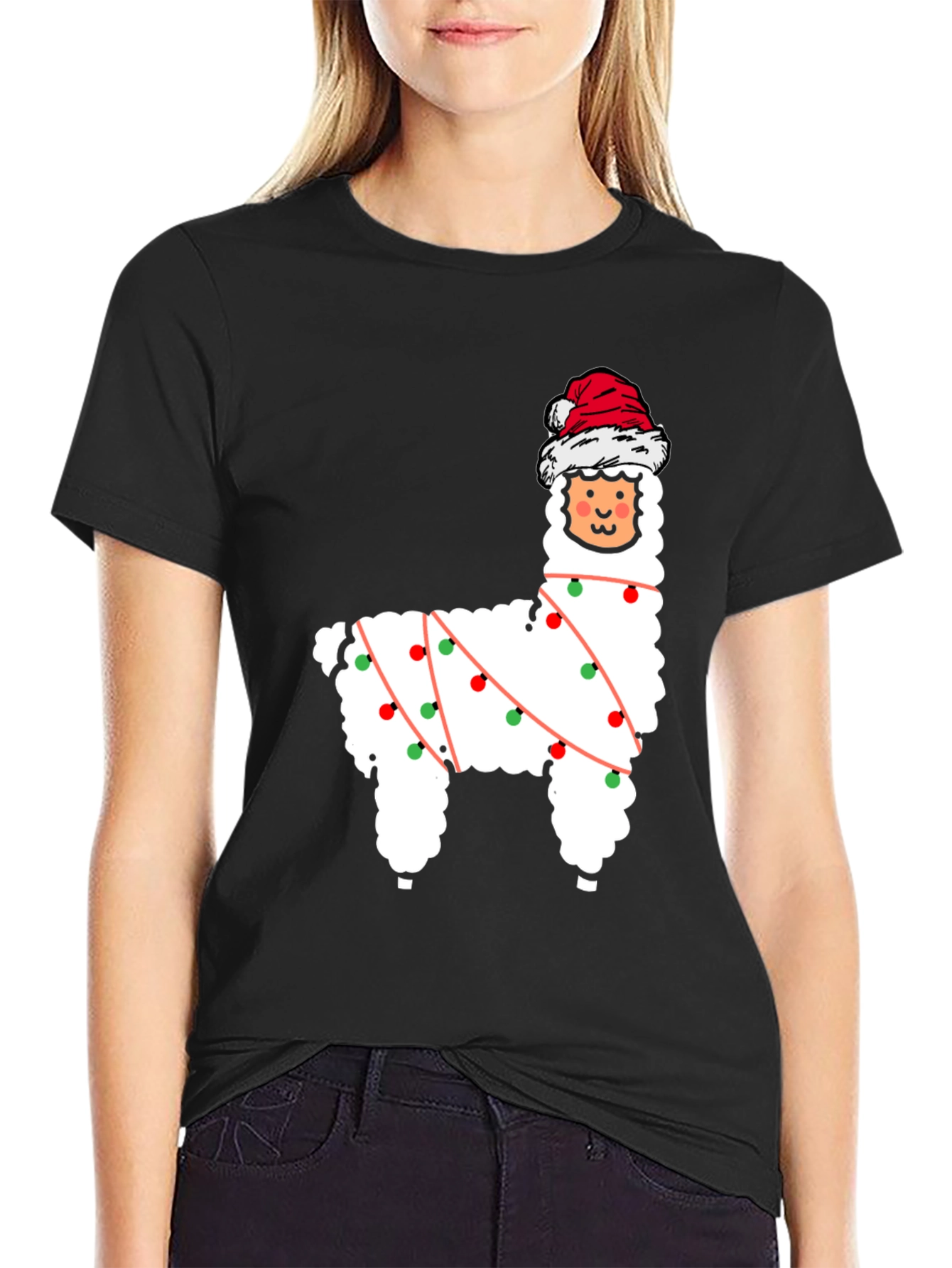 Festive Llama Christmas T-Shirt