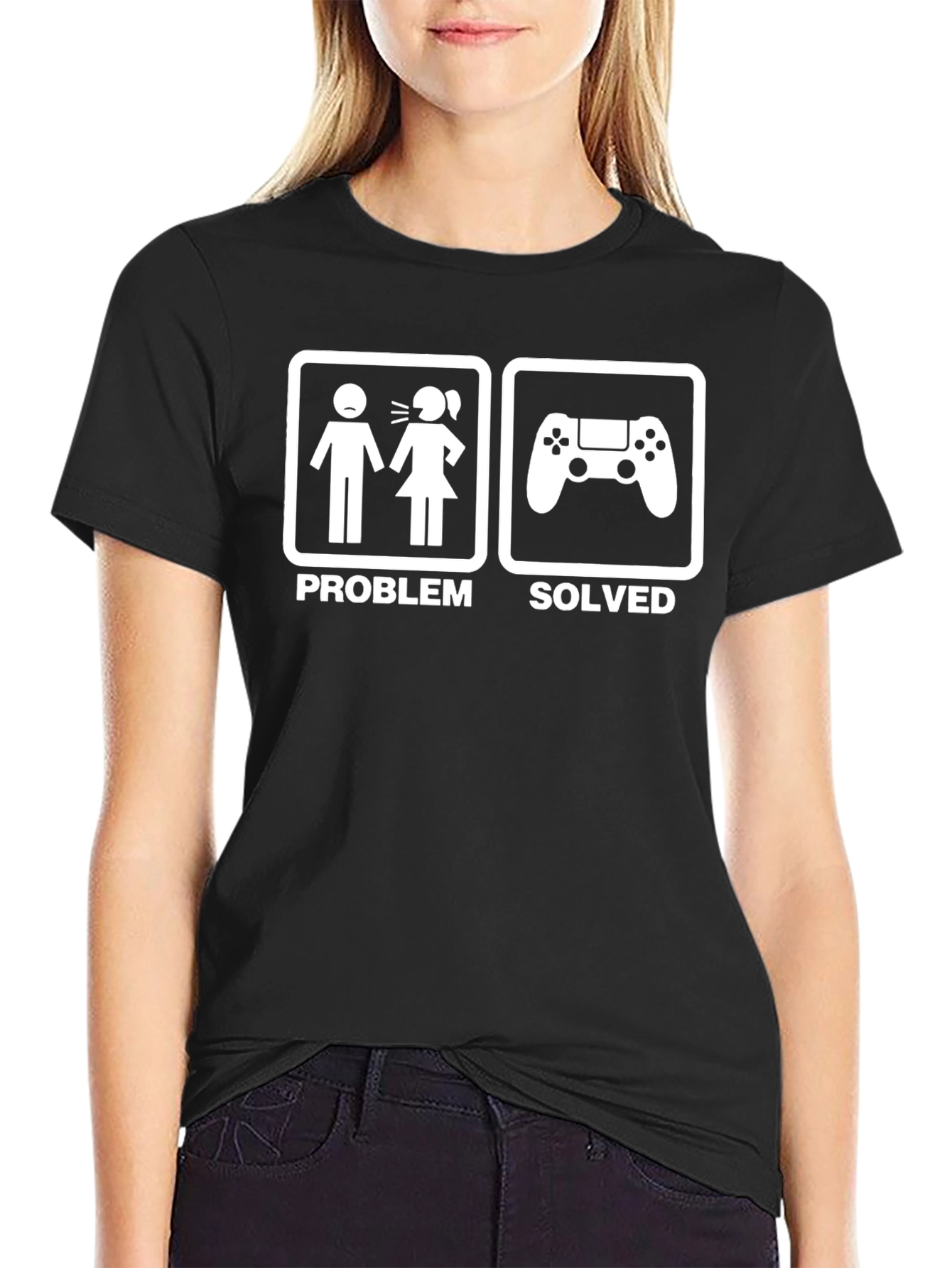 Gamer Solved Graphic Tee - Black