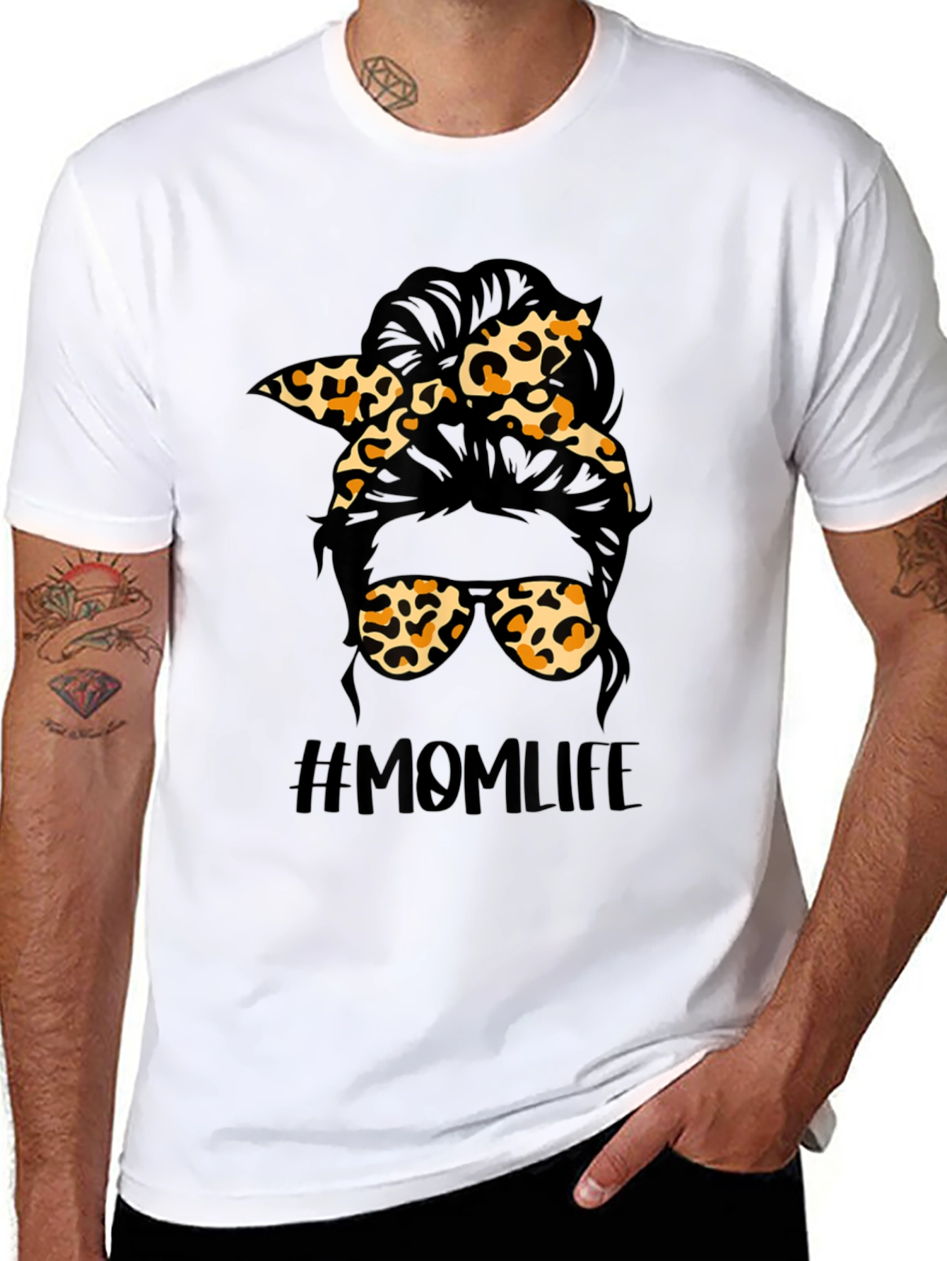 Mom Life Leopard Print T-Shirt
