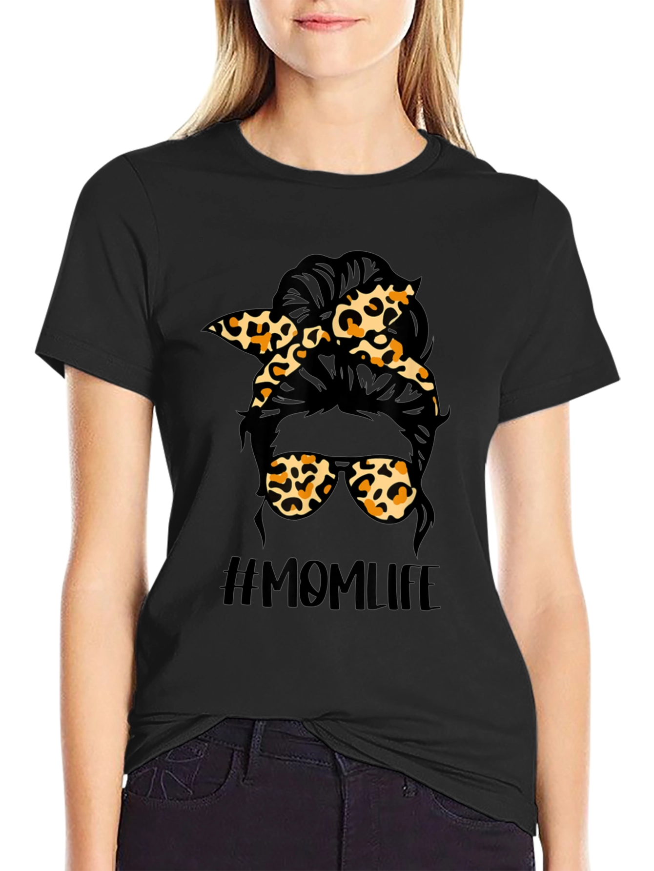 Mom Life Leopard Print T-Shirt