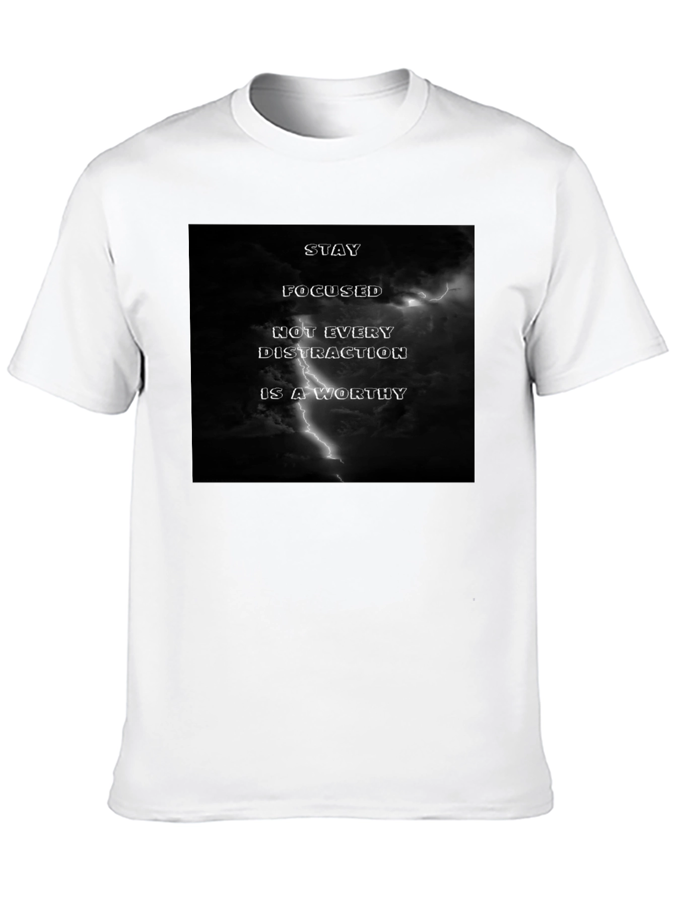 Stay Focused Graphic Black T-Shirt