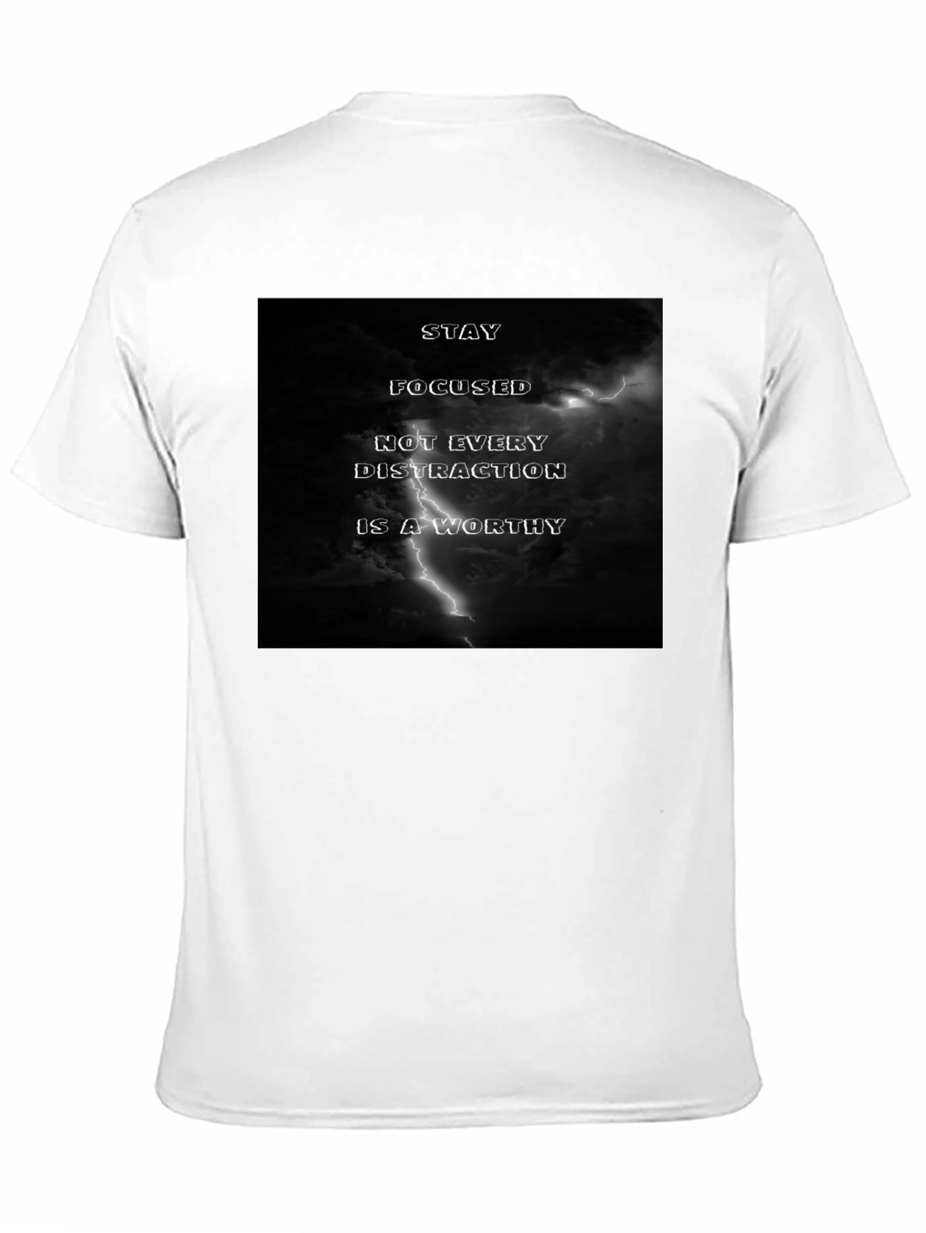 Stay Focused Graphic Black T-Shirt