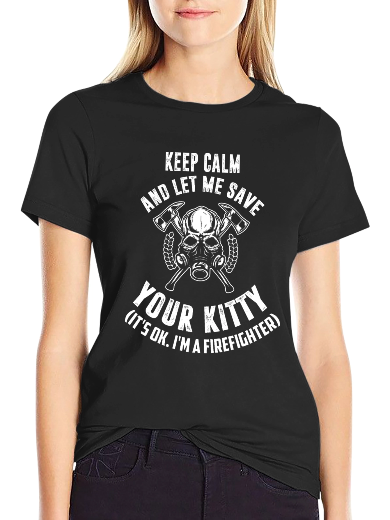 Firefighter Save Your Kitty T-Shirt