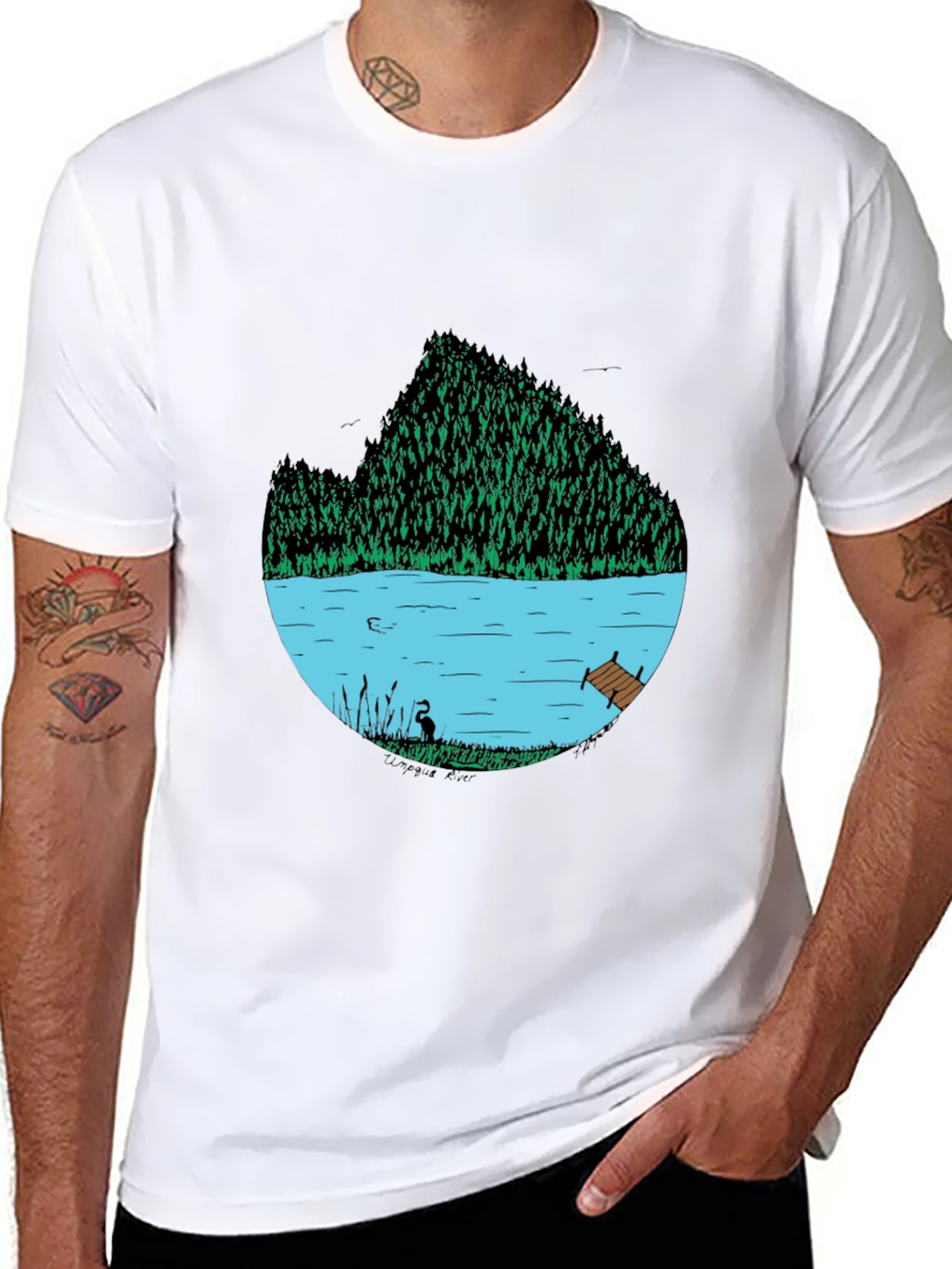 Nature Lake Graphic T-Shirt - Relaxed Fit