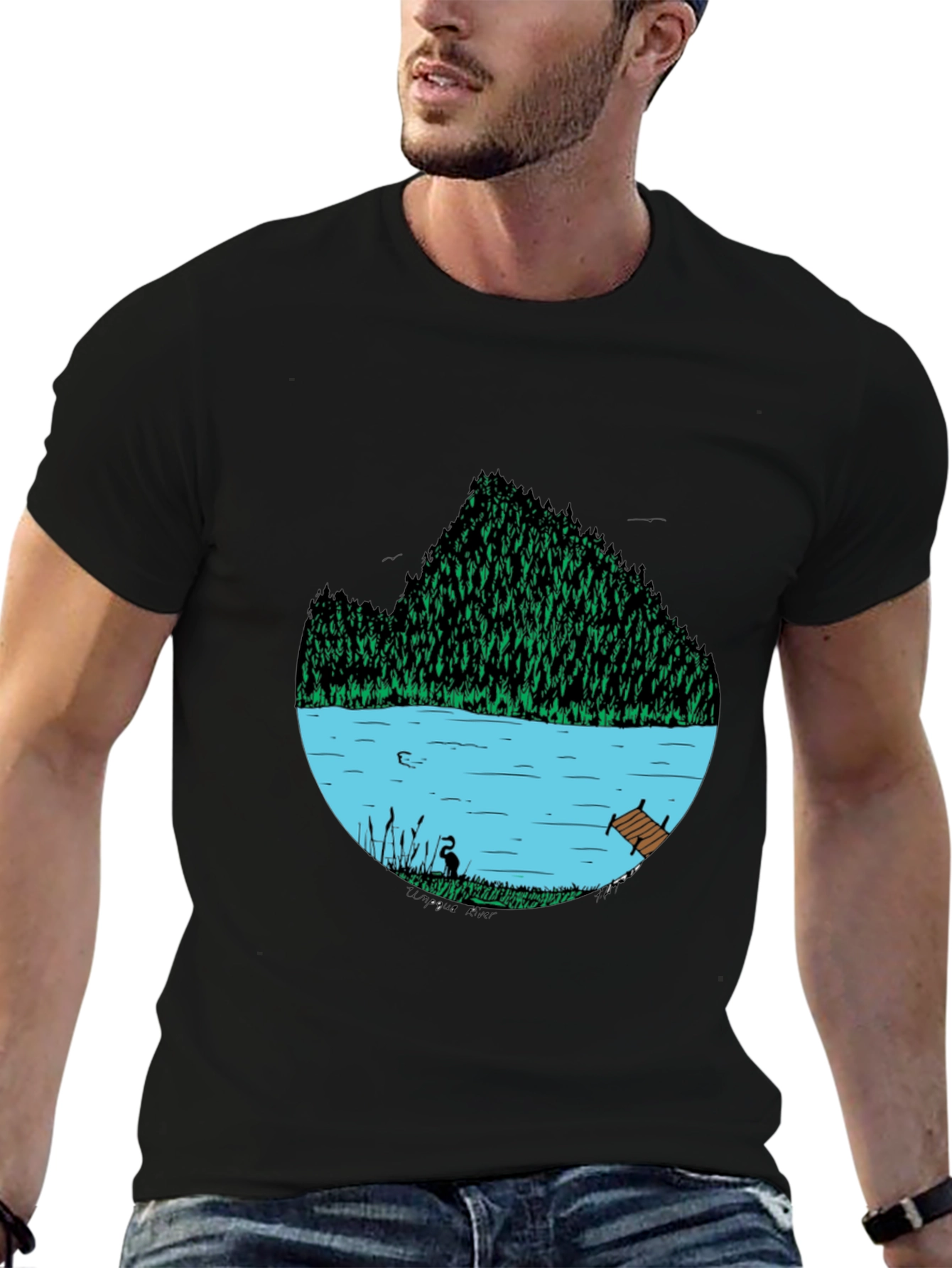 Nature Lake Graphic T-Shirt - Relaxed Fit