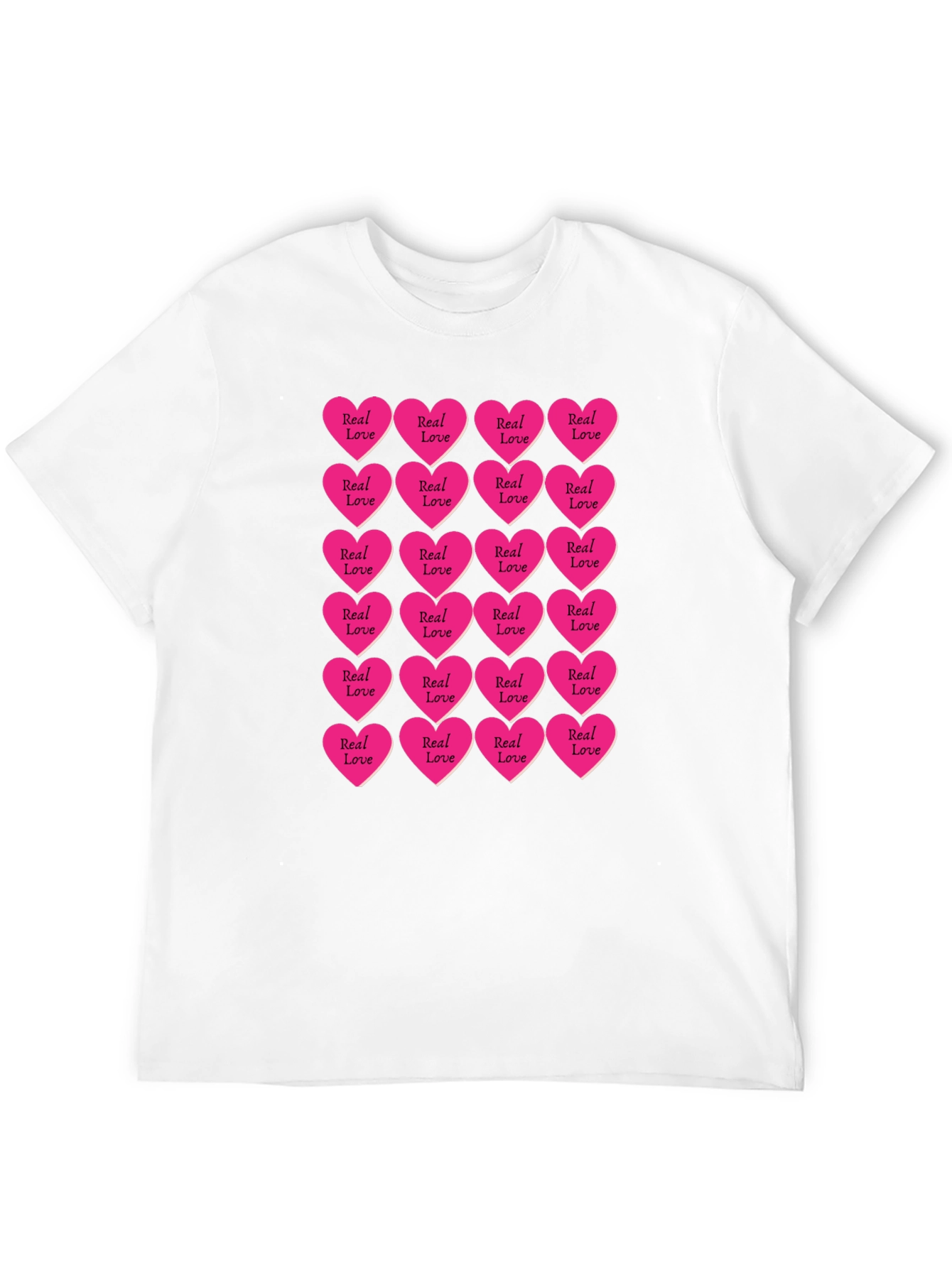 Real Love Hearts T-Shirt - Graphic Print Tee
