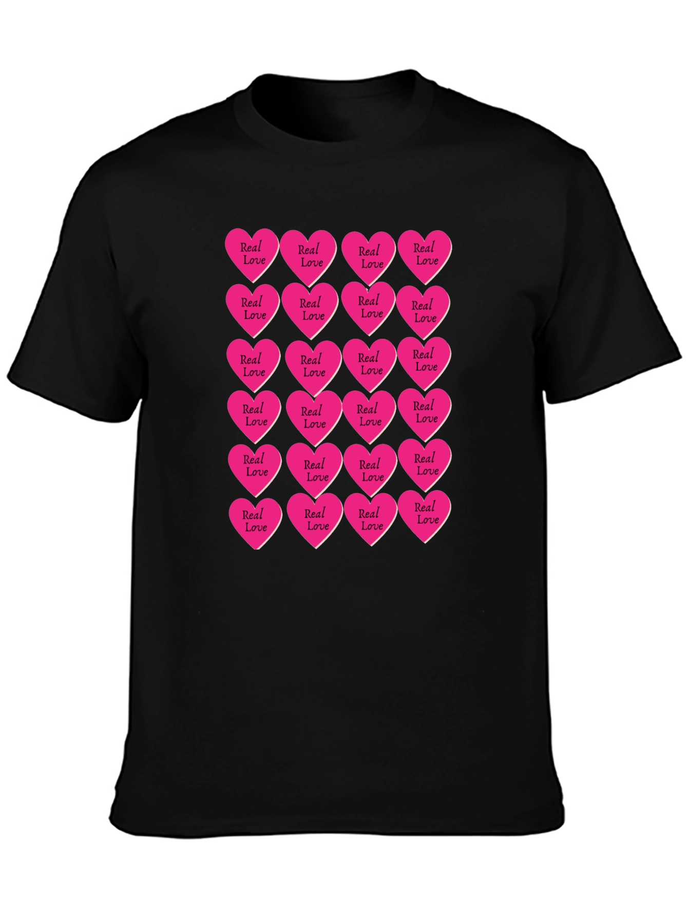 Real Love Hearts T-Shirt - Graphic Print Tee