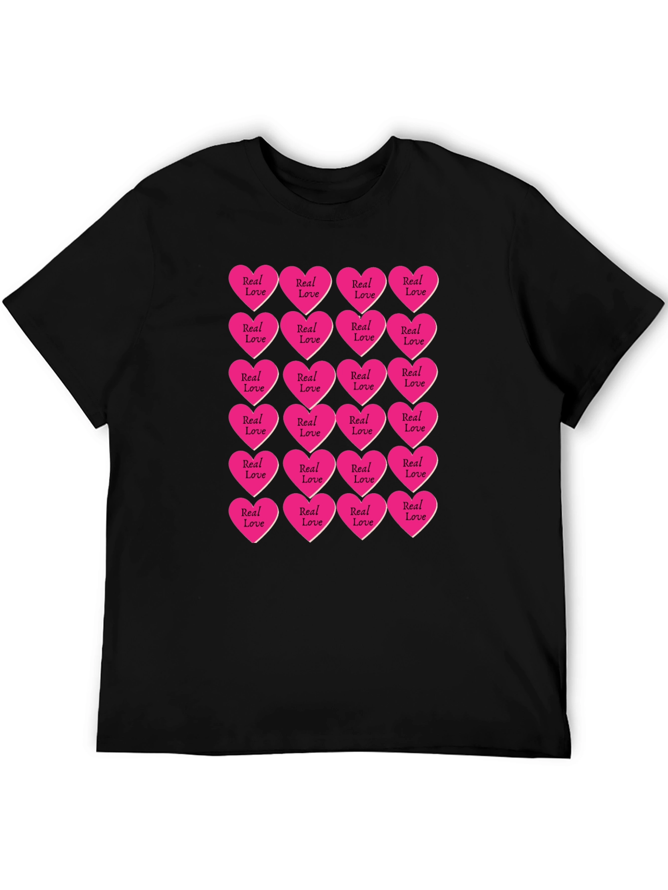 Real Love Hearts T-Shirt - Graphic Print Tee