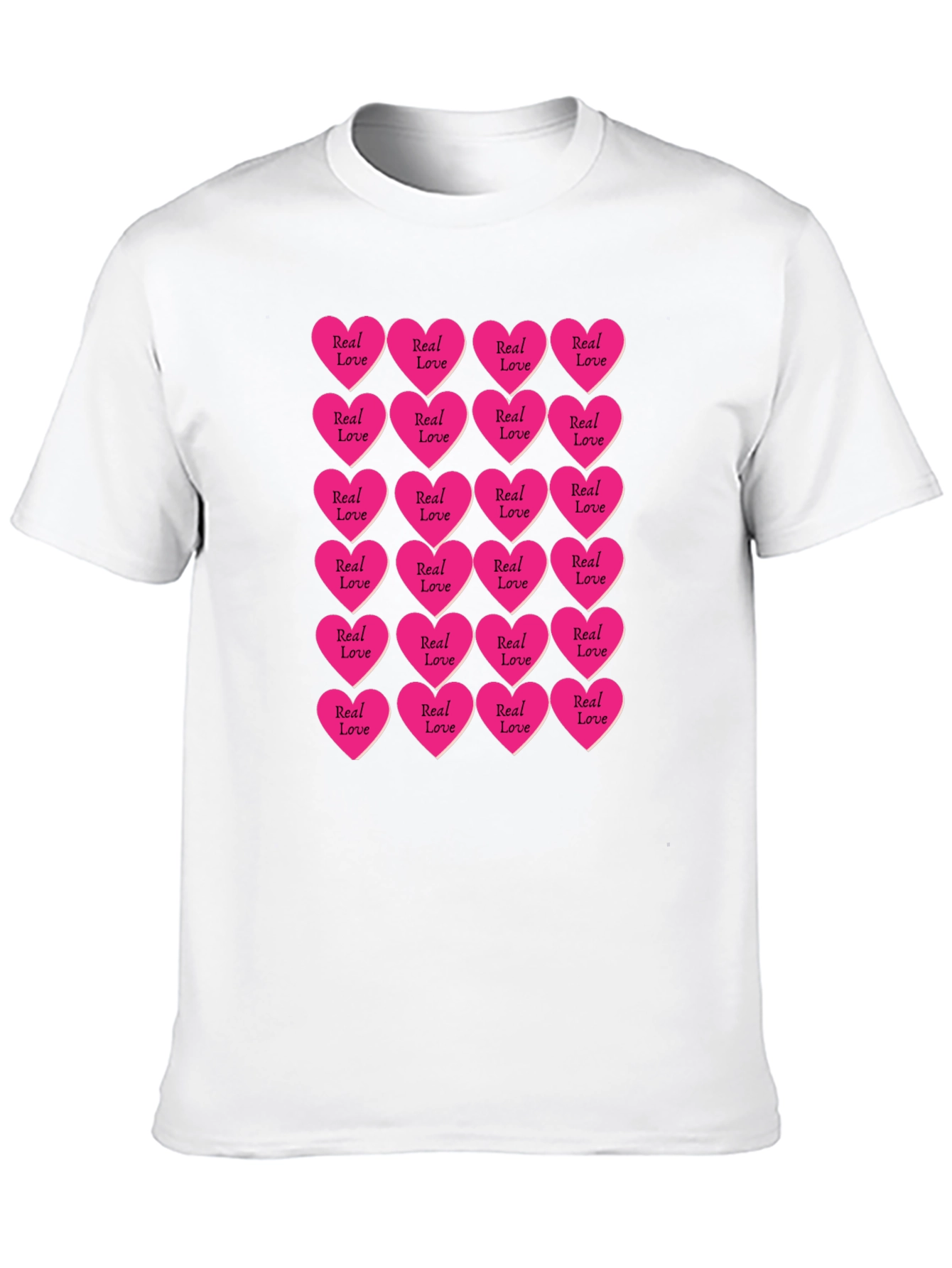 Real Love Hearts T-Shirt - Graphic Print Tee