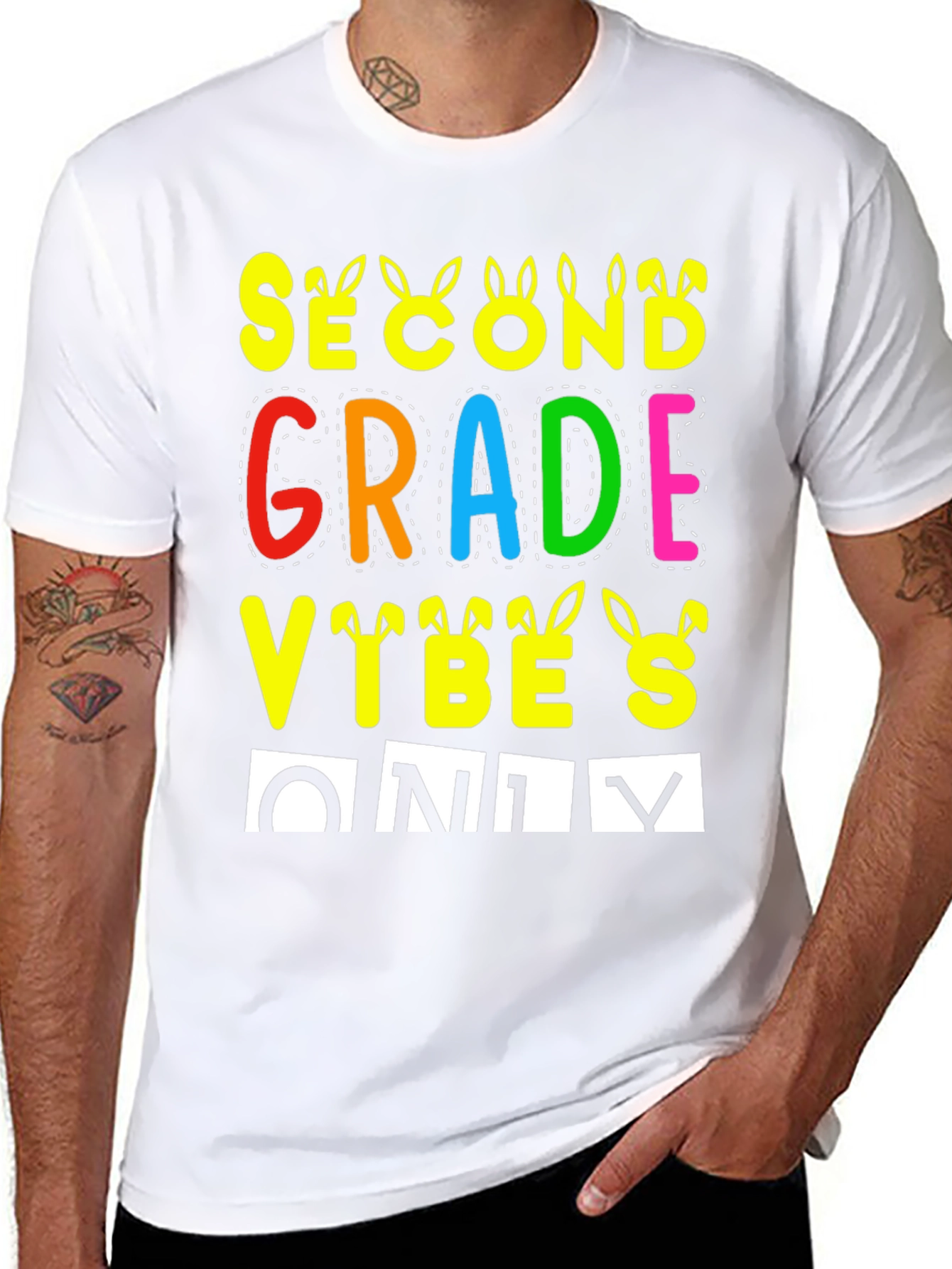 Second Grade Vibes Only Easter T-Shirt