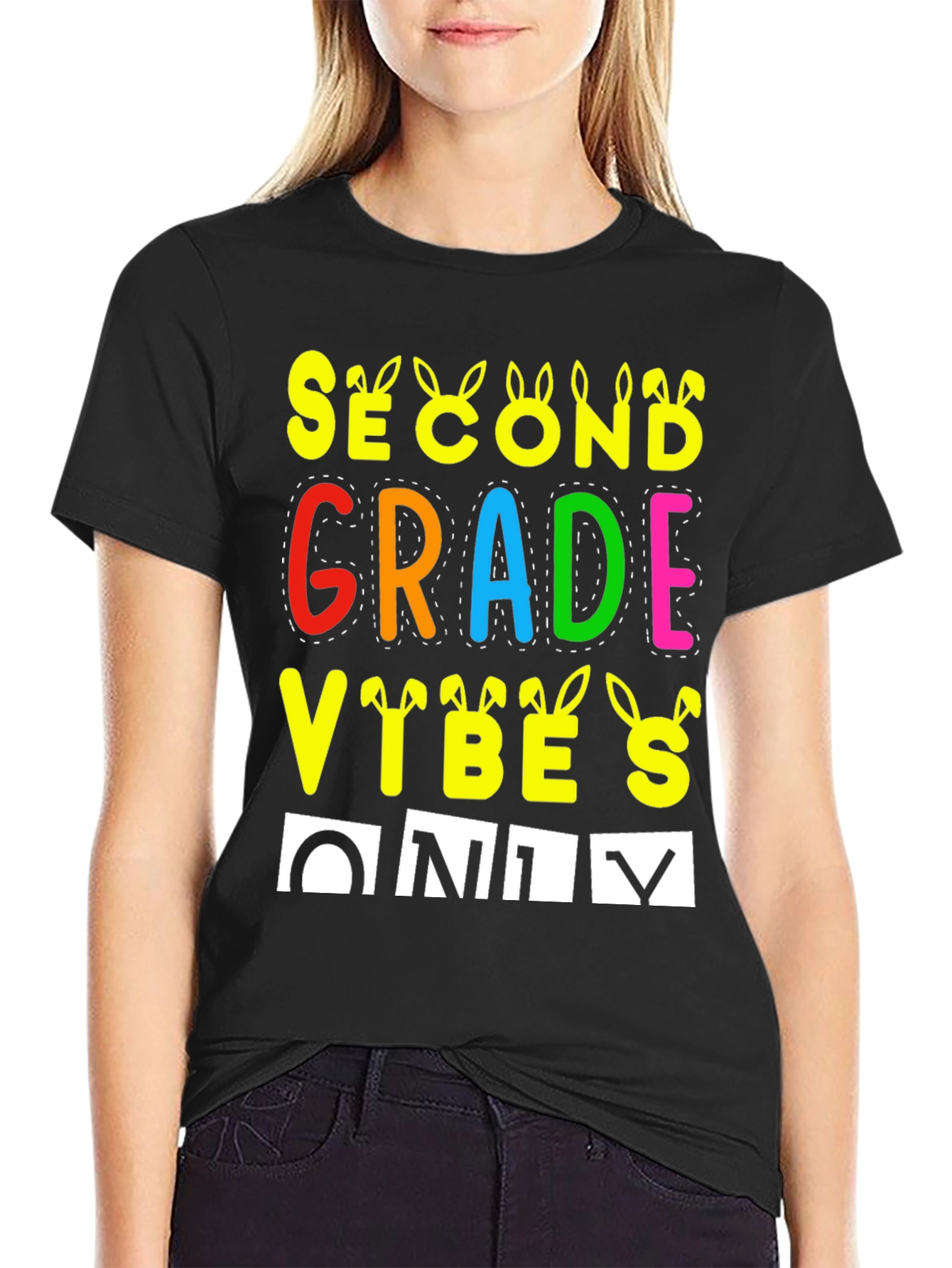 Second Grade Vibes Only Easter T-Shirt