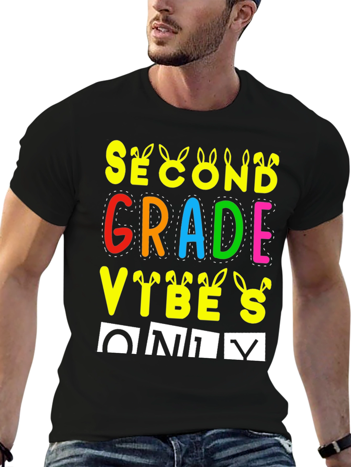 Second Grade Vibes Only Easter T-Shirt