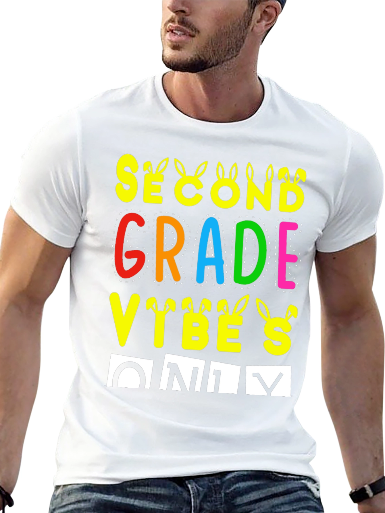 Second Grade Vibes Only Easter T-Shirt