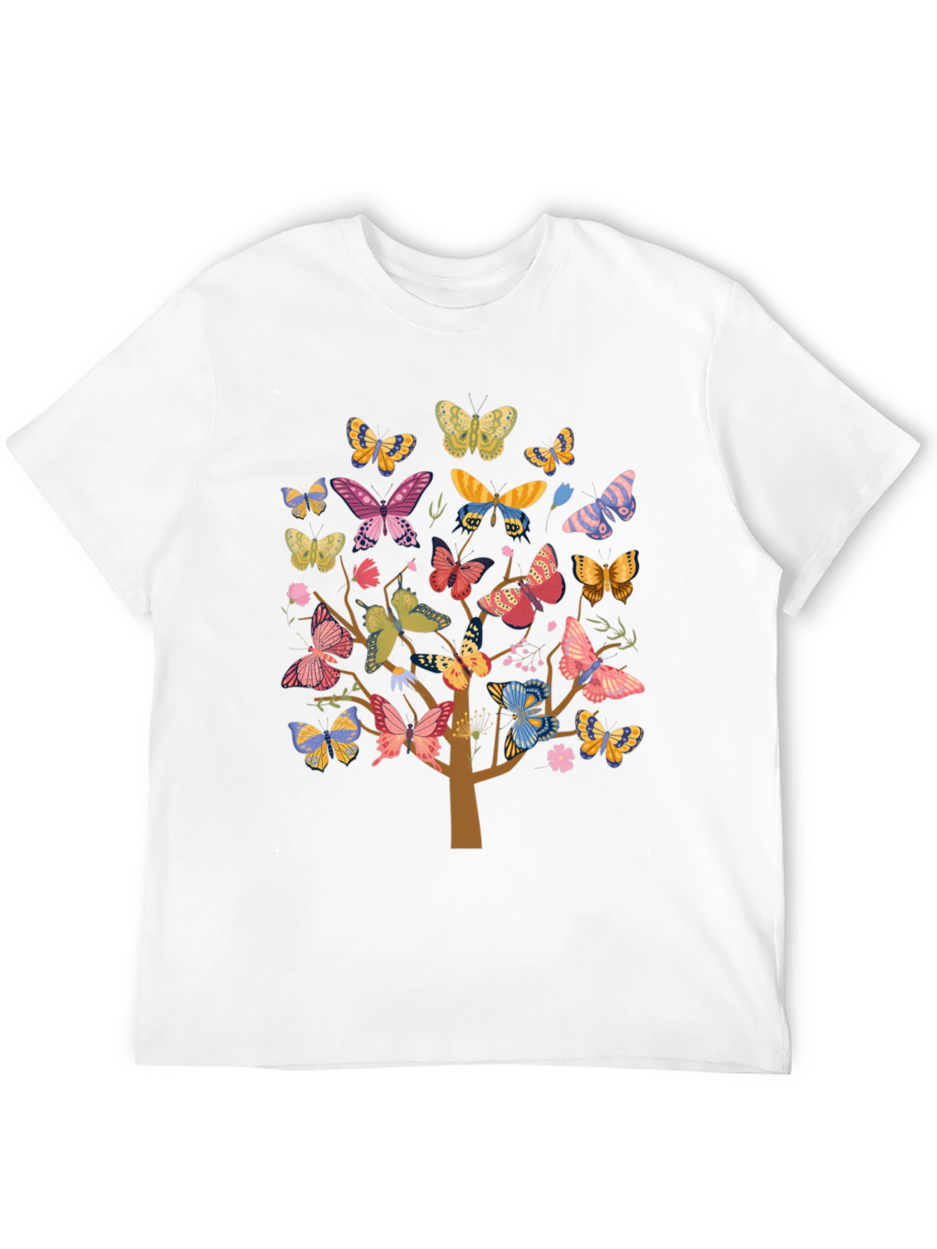 Butterfly Tree Graphic Tee - Black Cotton Blend