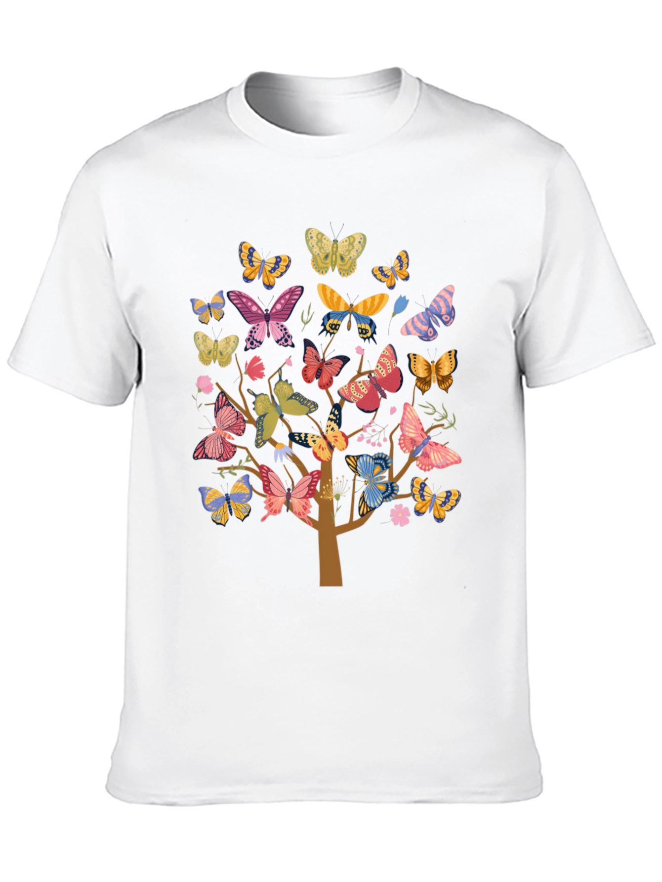 Butterfly Tree Graphic Tee - Black Cotton Blend