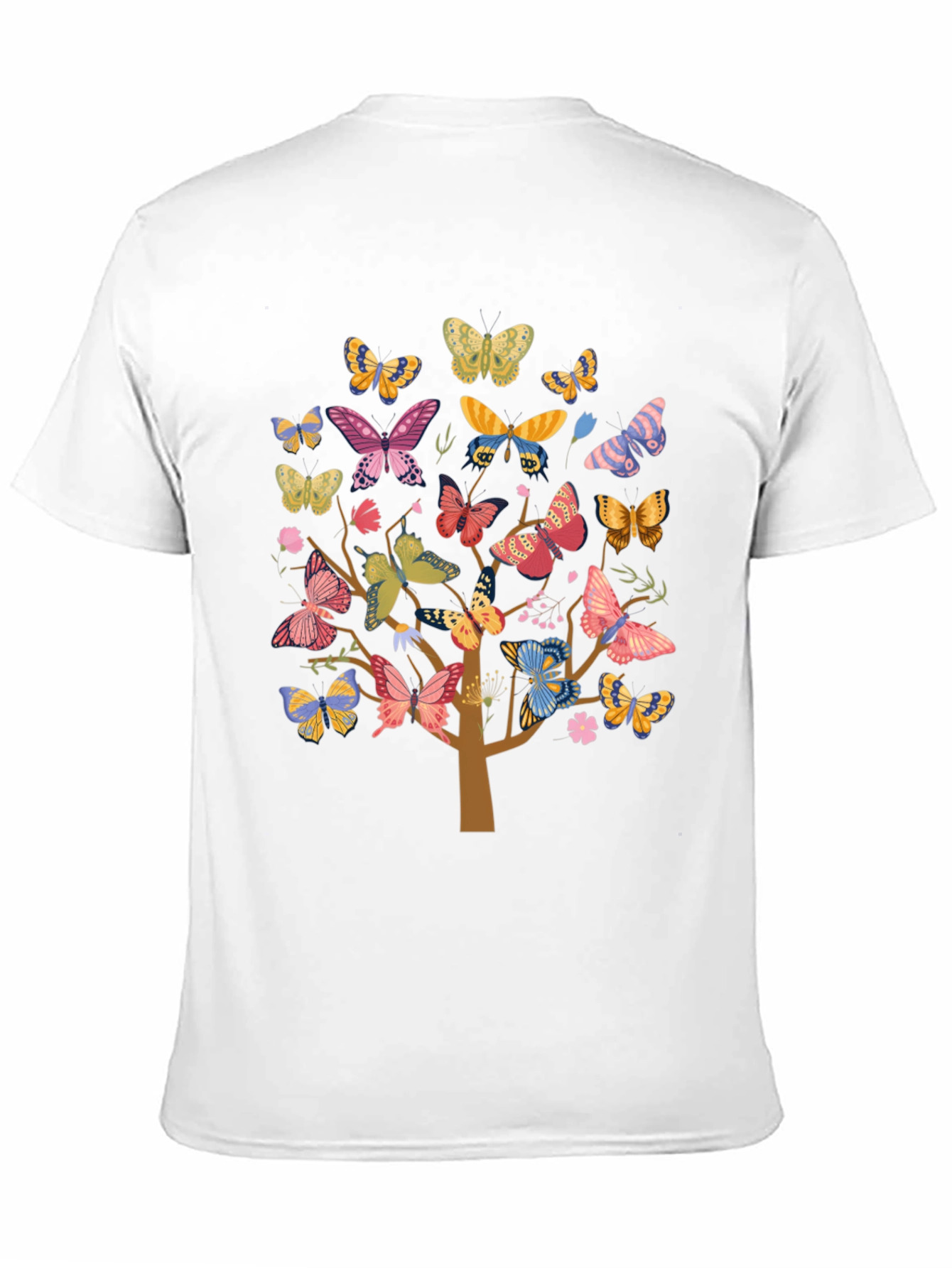 Butterfly Tree Graphic Tee - Black Cotton Blend