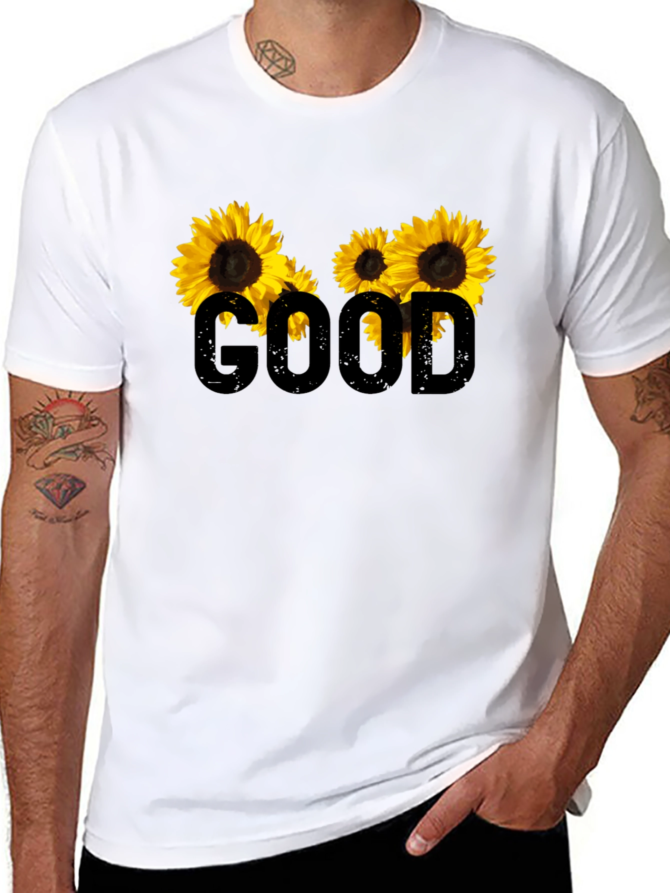 Good Sunflower Graphic Tee - Trendy Casual Style