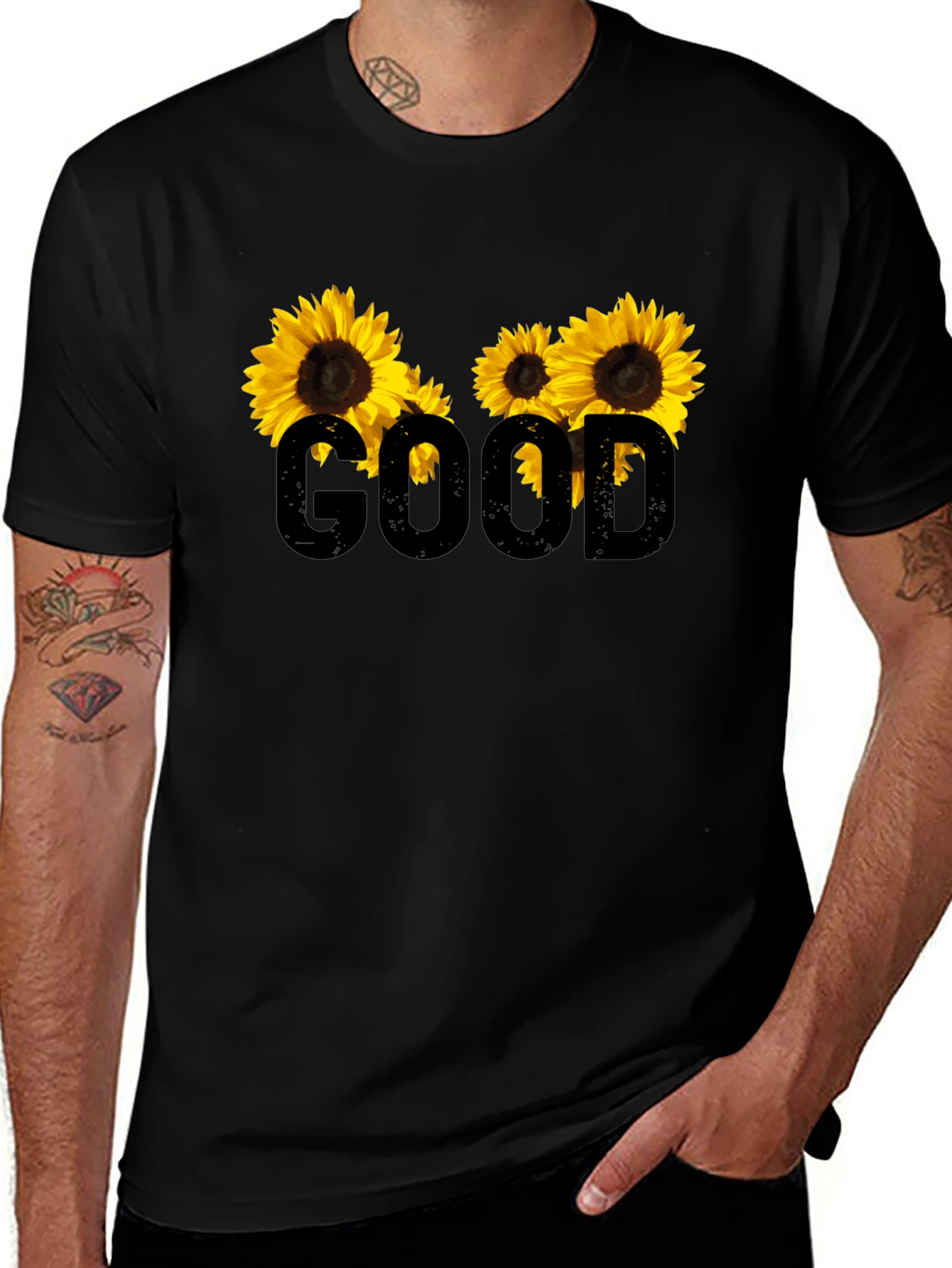 Good Sunflower Graphic Tee - Trendy Casual Style