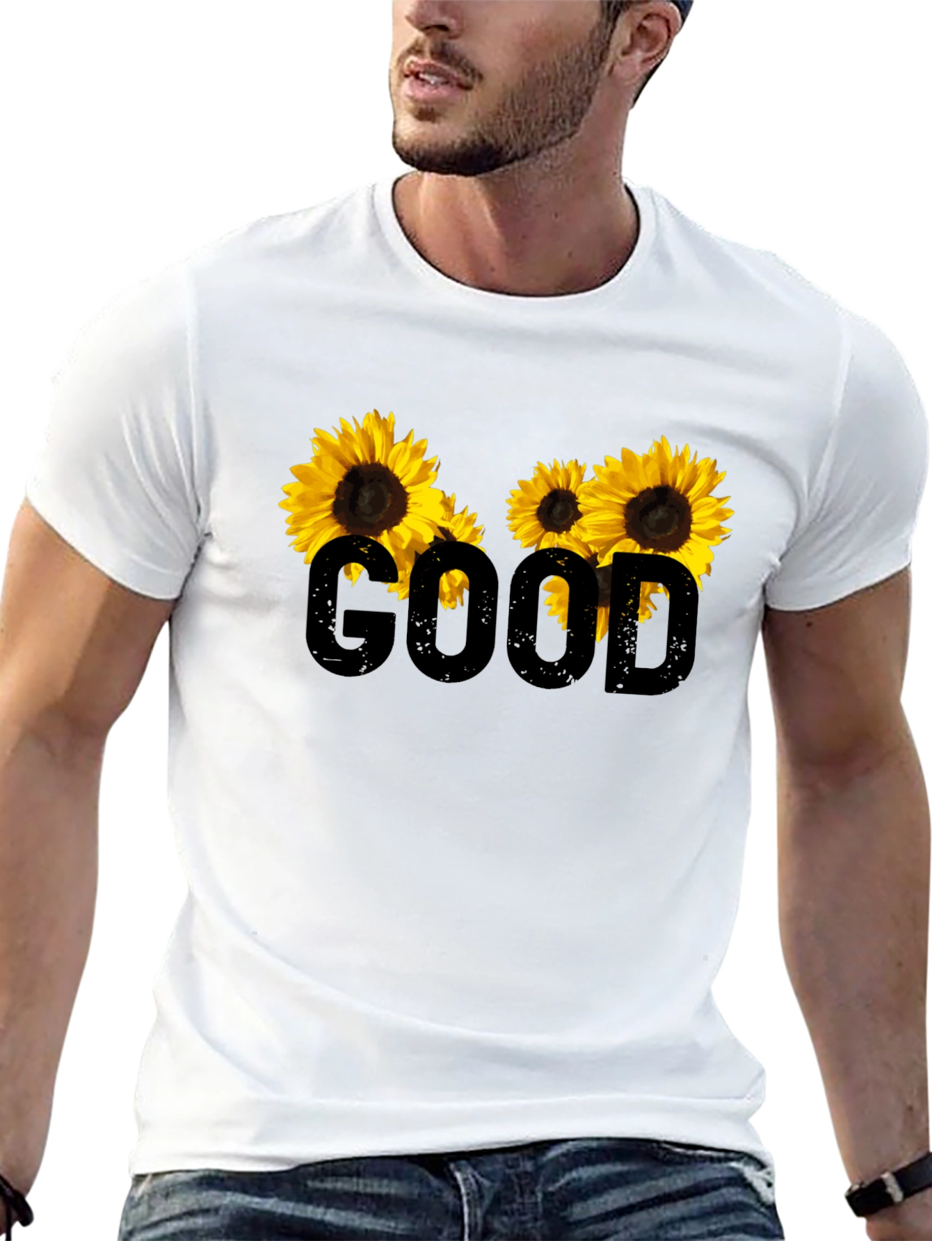 Good Sunflower Graphic Tee - Trendy Casual Style