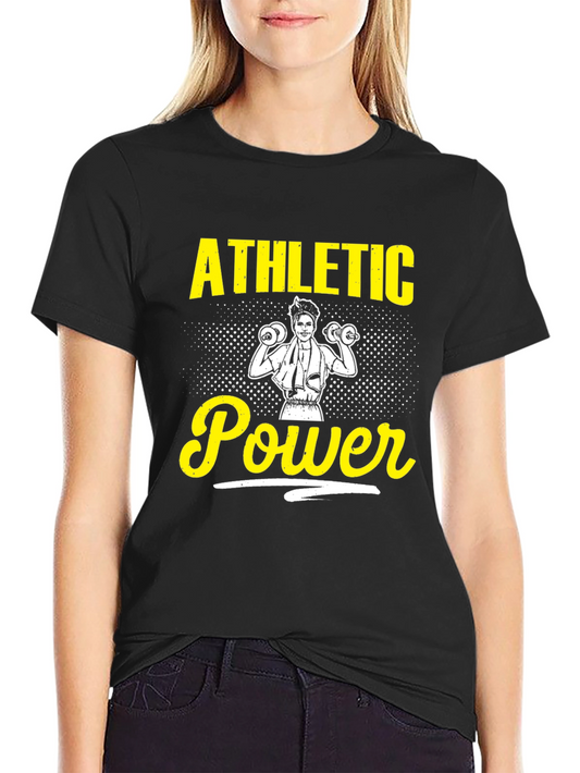 Athletic Power Black T-Shirt - Workout Apparel