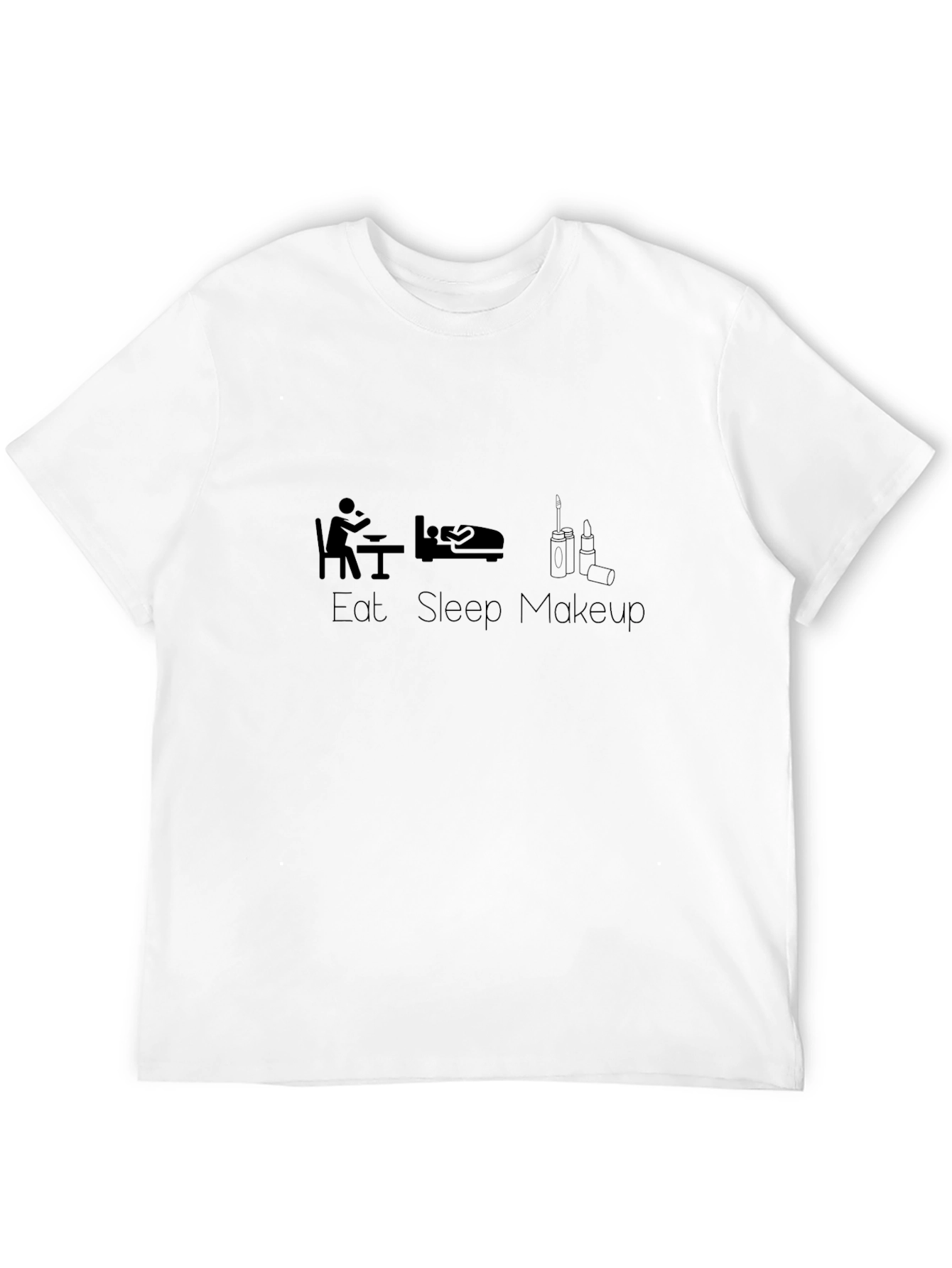 Eat Sleep Makeup Black Graphic Tee
