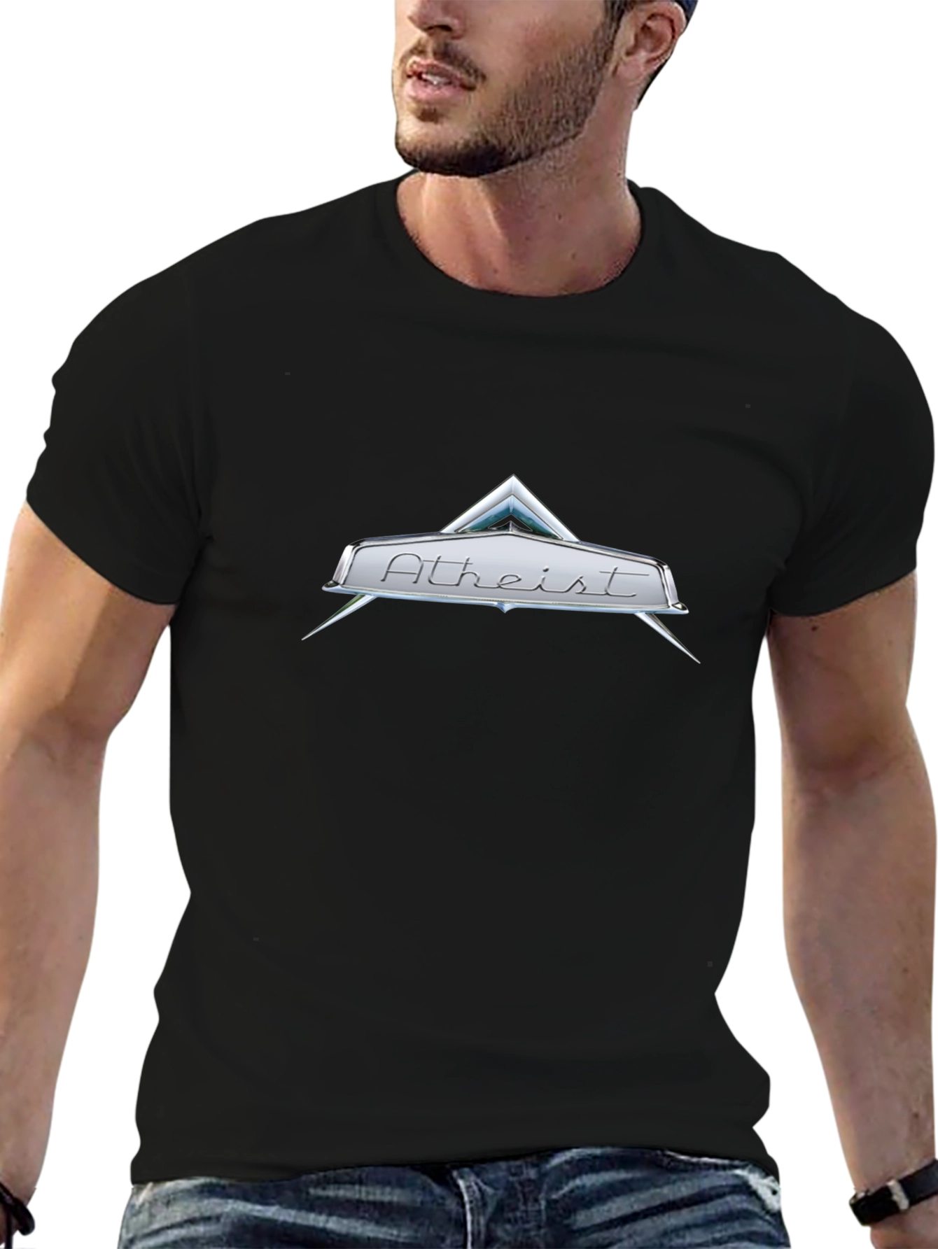 Atheist Logo Graphic Tee - Cool T-Shirt