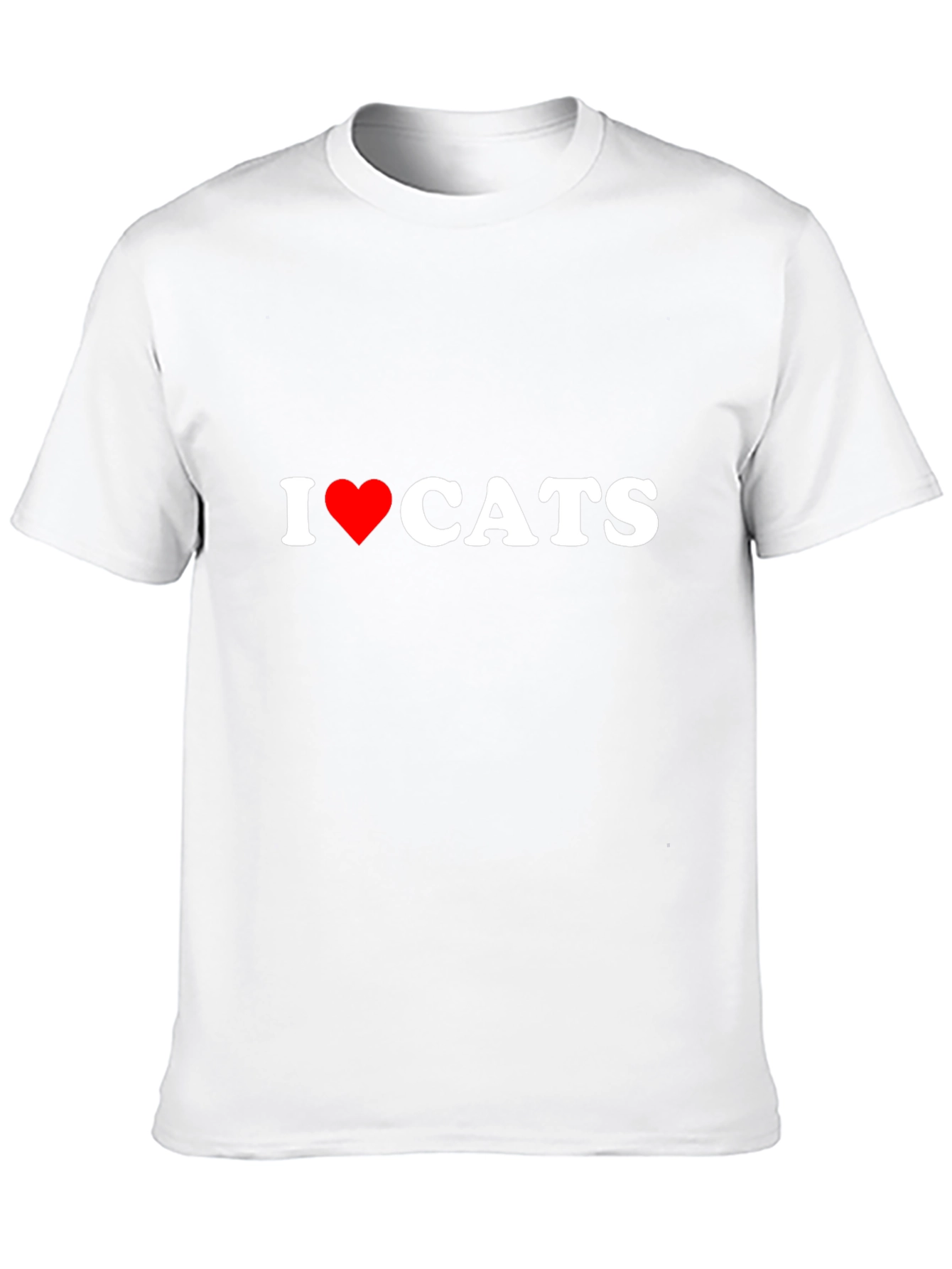 I Heart Cats Black Cotton Graphic T-Shirt