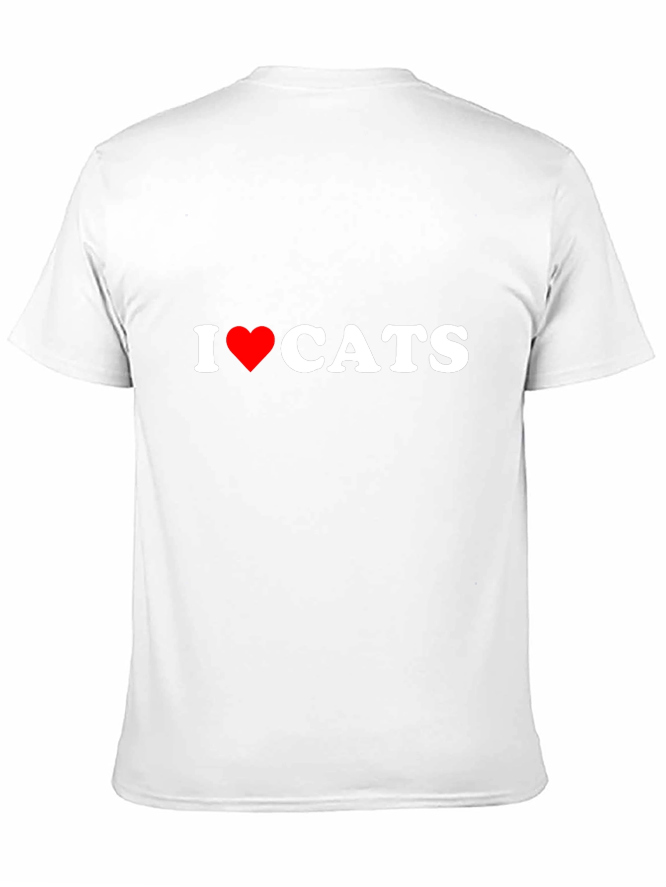 I Heart Cats Black Cotton Graphic T-Shirt