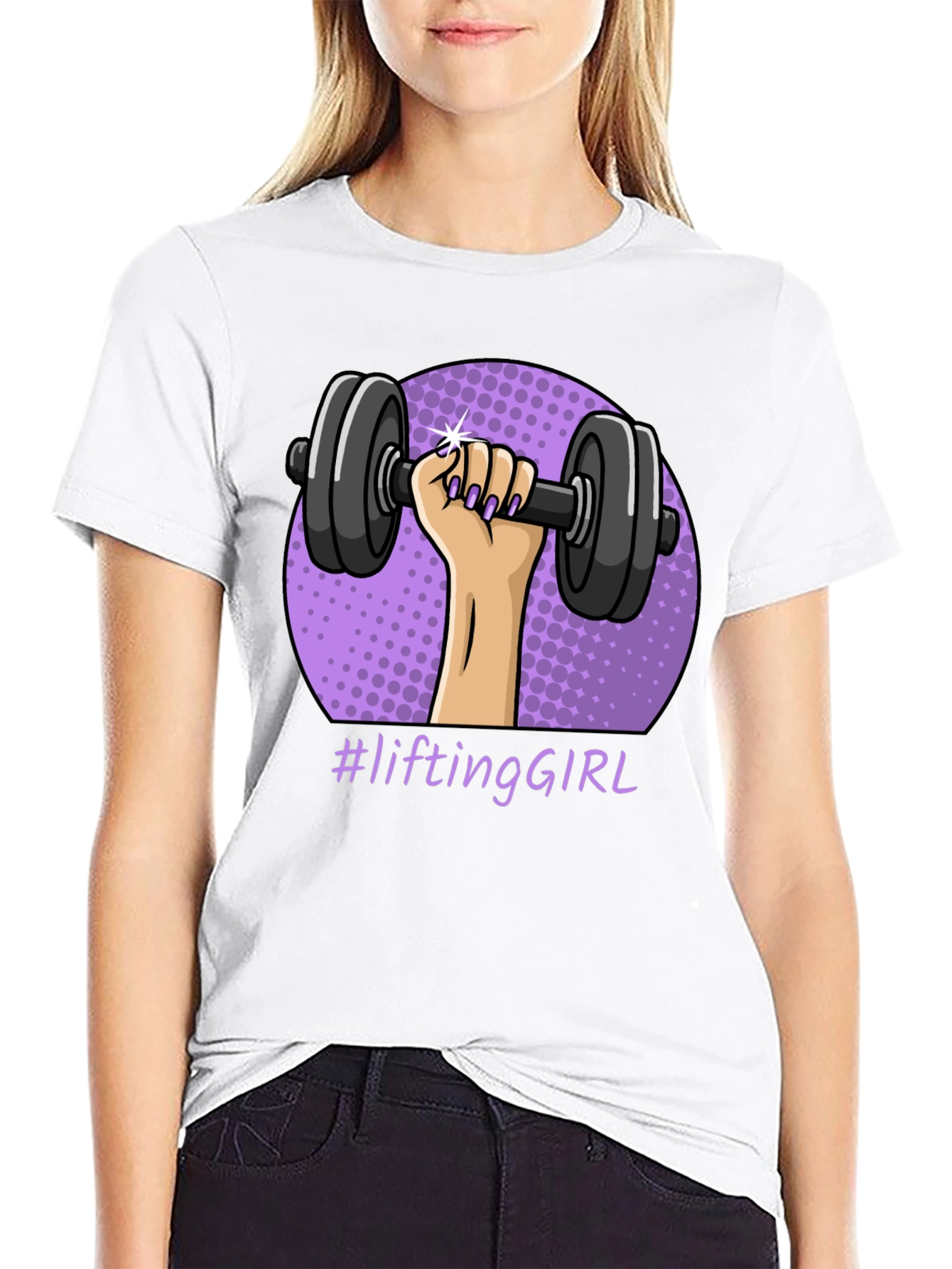 Lifting Girl Graphic T-Shirt - Workout Ready!