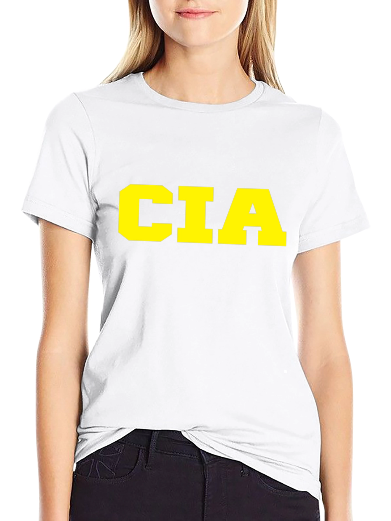 CIA Graphic T-Shirt - Black Cotton Tee