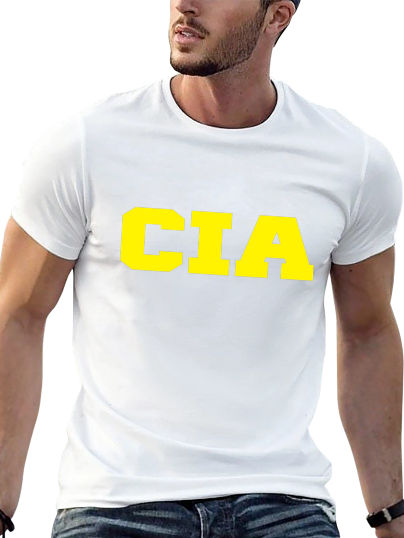 CIA Graphic T-Shirt - Black Cotton Tee
