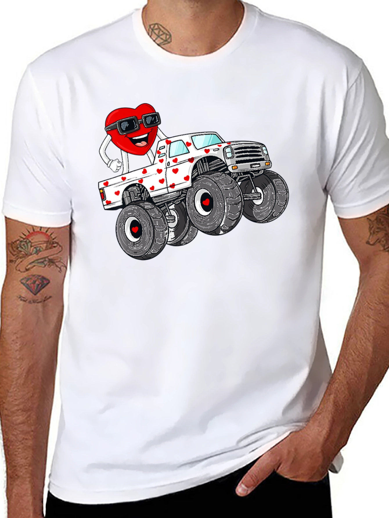 Valentine Monster Truck T-Shirt