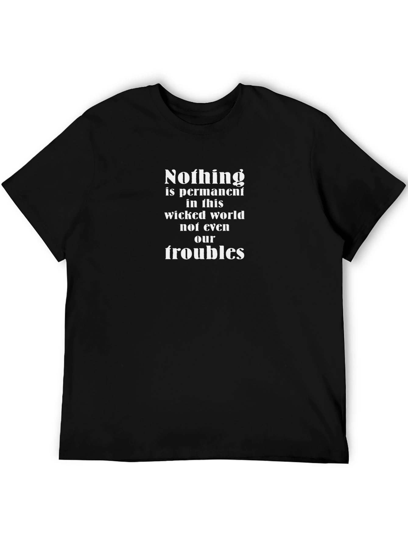 Nothing is Permanent Graphic T-Shirt - Black
