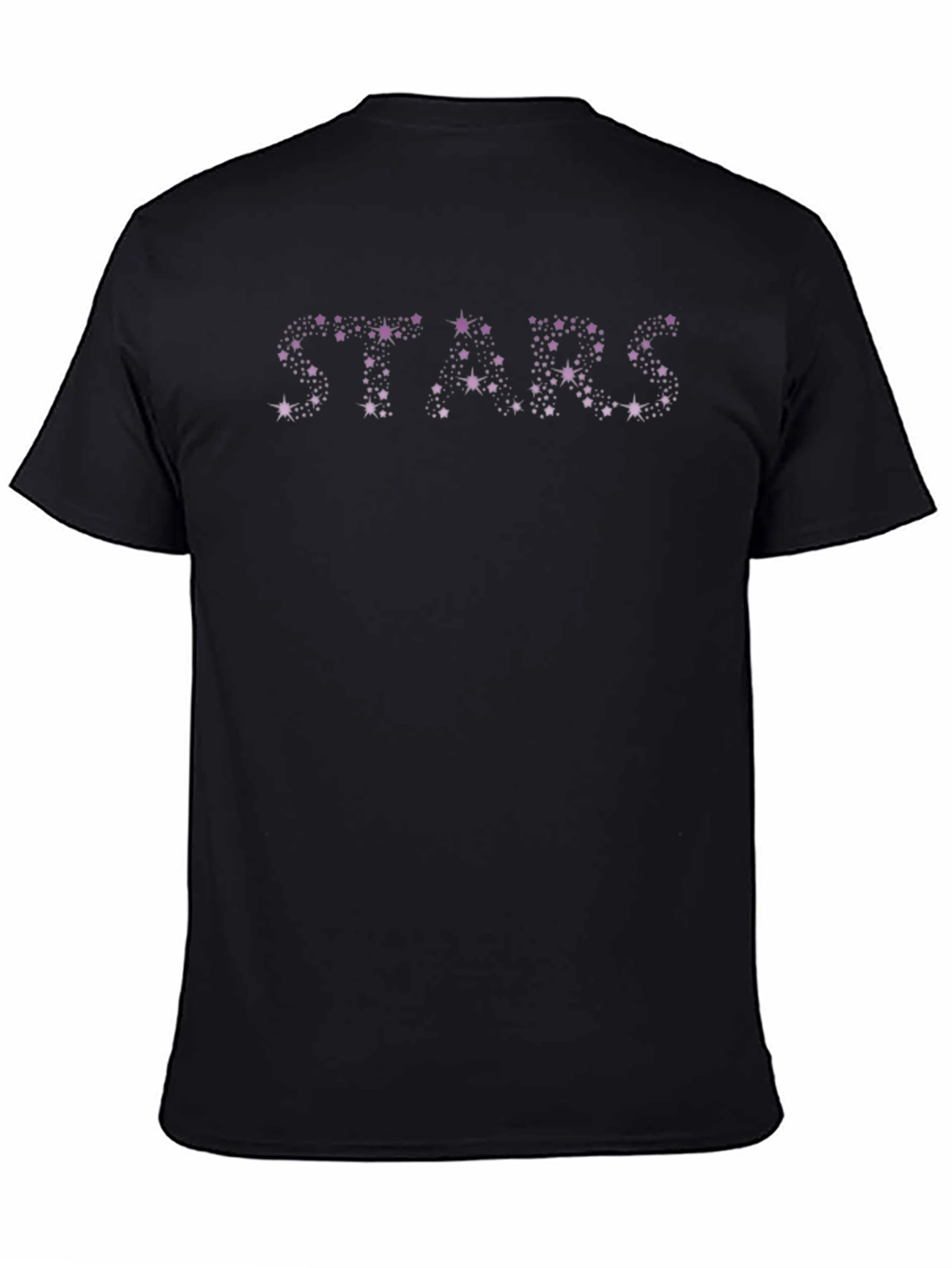 Stars Graphic Print Black T-Shirt