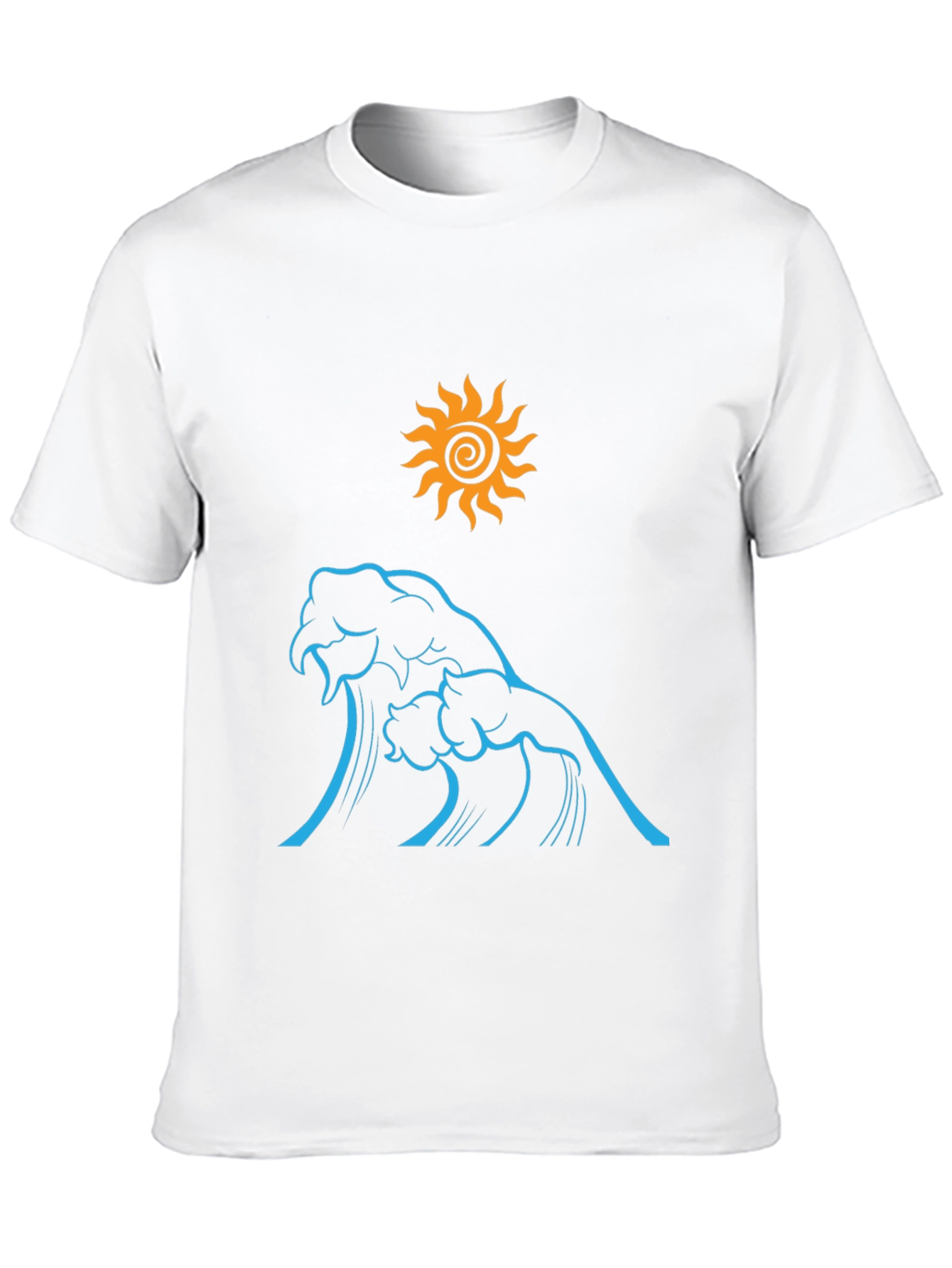 Ocean Wave Sun Graphic Tee - Black