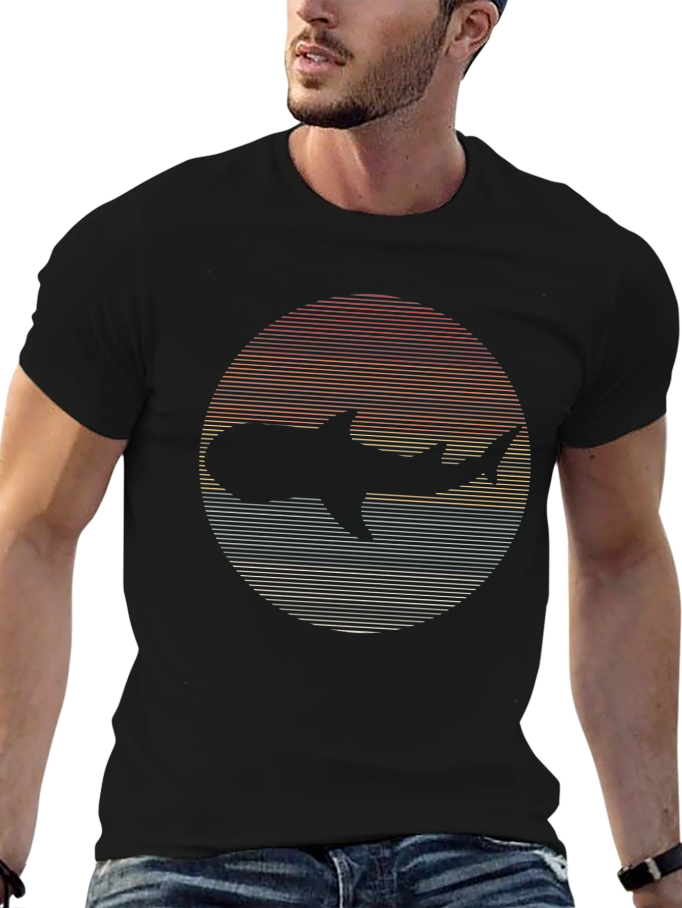 Retro Shark Graphic T-Shirt