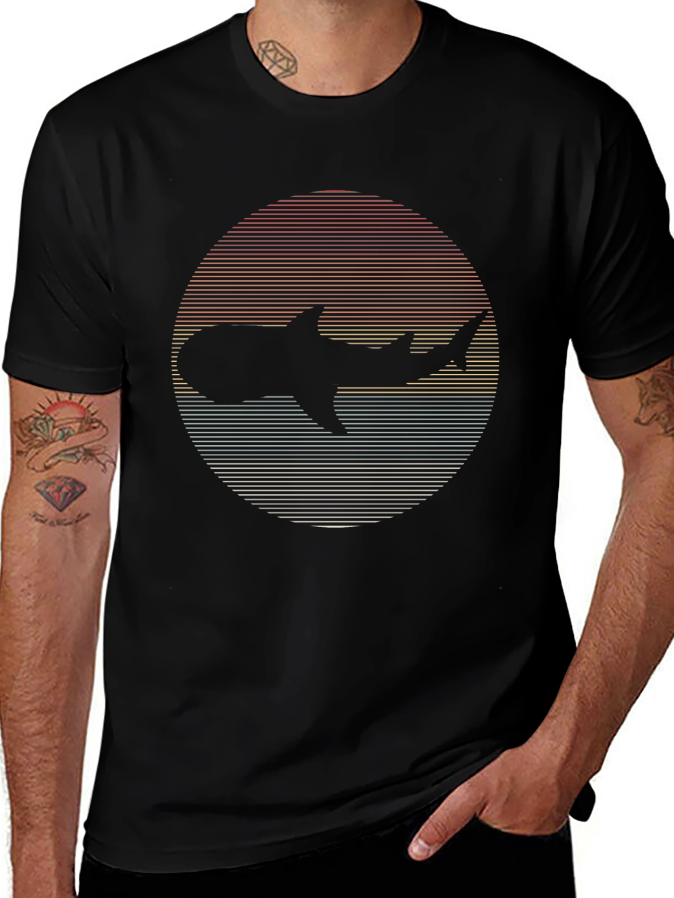 Retro Shark Graphic T-Shirt