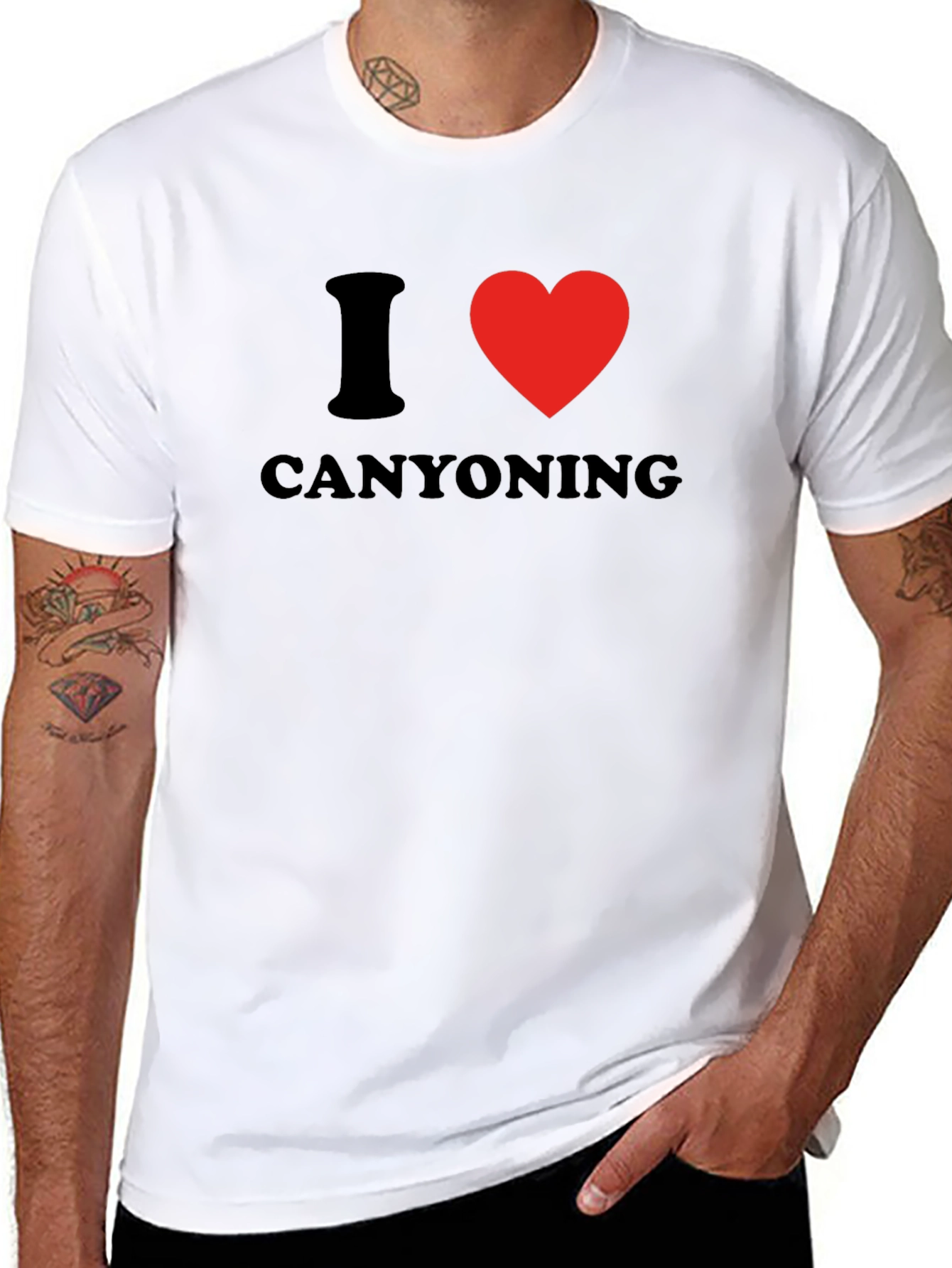 I Heart Canyoning Black T-Shirt