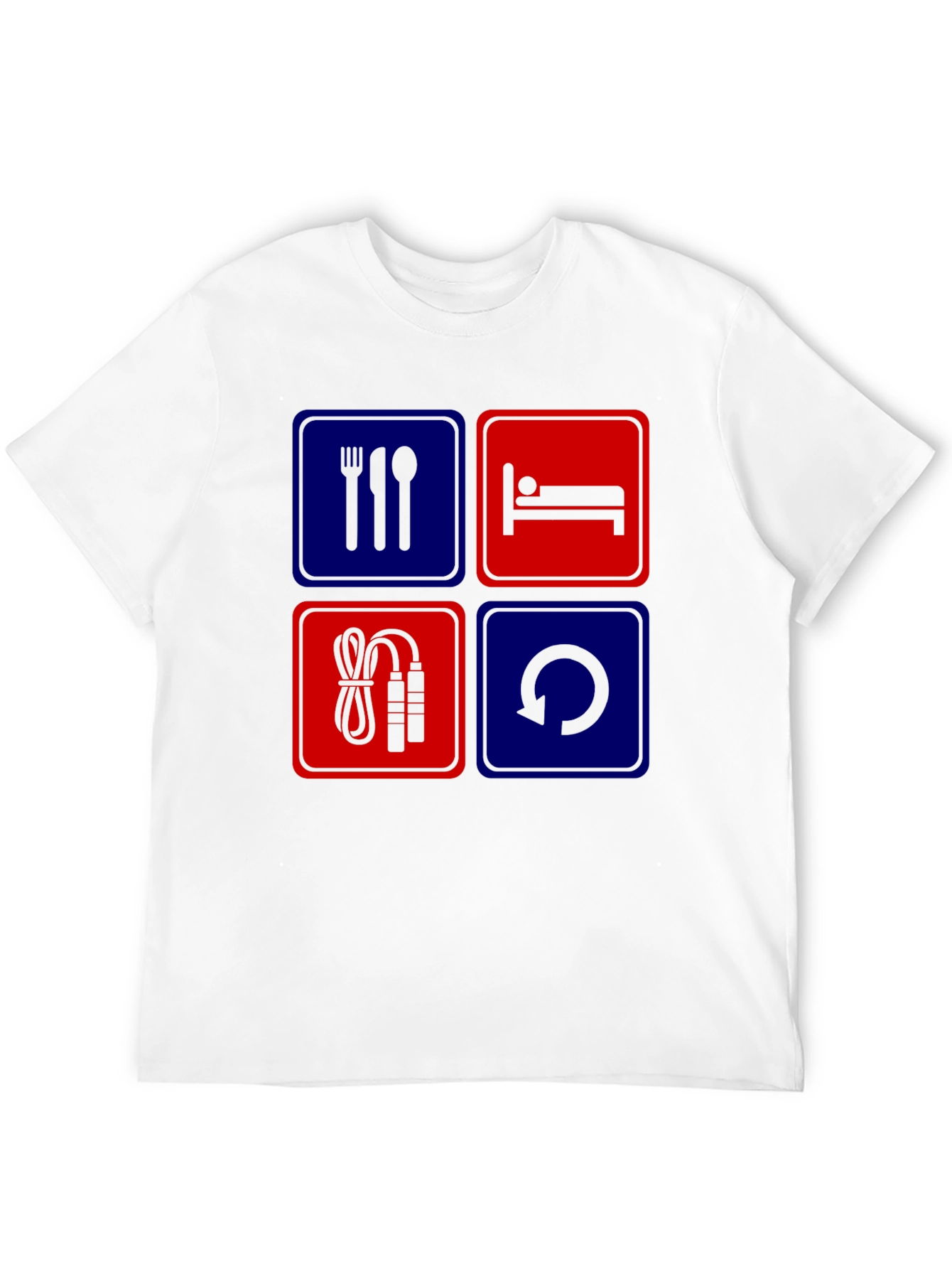 Eat Sleep Gym Repeat Graphic T-Shirt