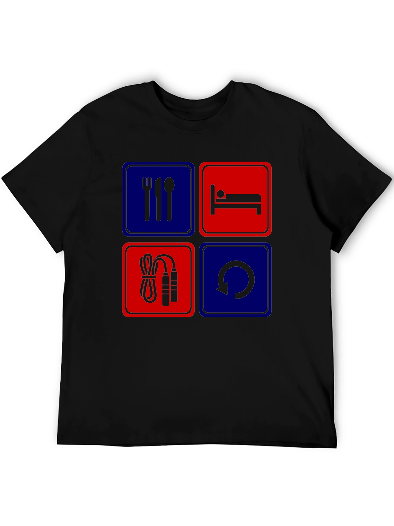 Eat Sleep Gym Repeat Graphic T-Shirt