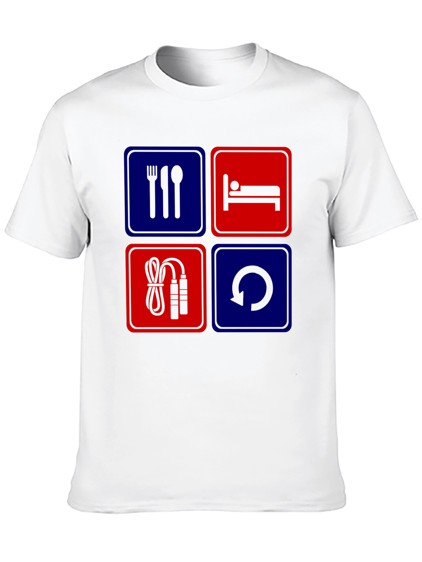 Eat Sleep Gym Repeat Graphic T-Shirt