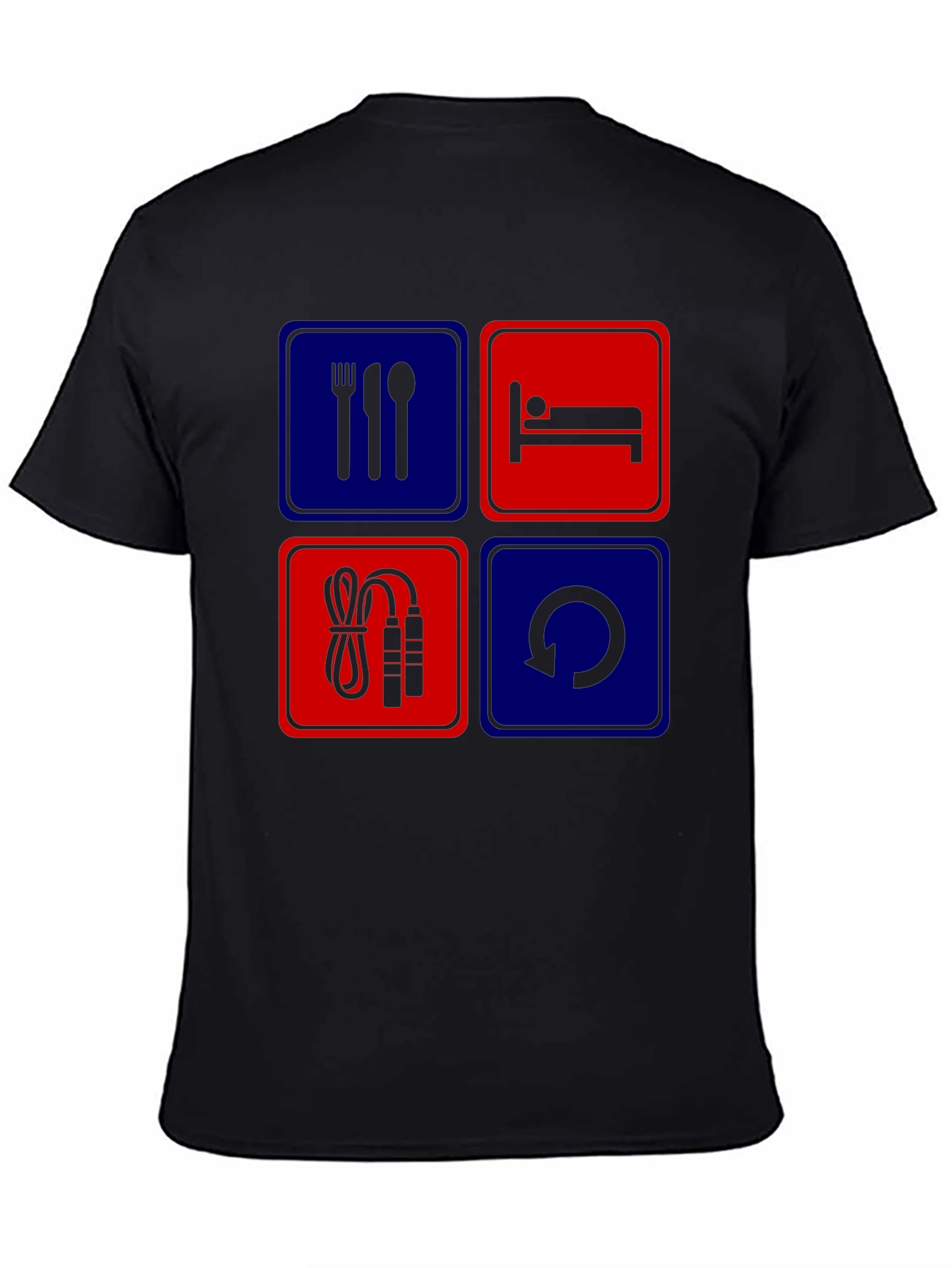 Eat Sleep Gym Repeat Graphic T-Shirt
