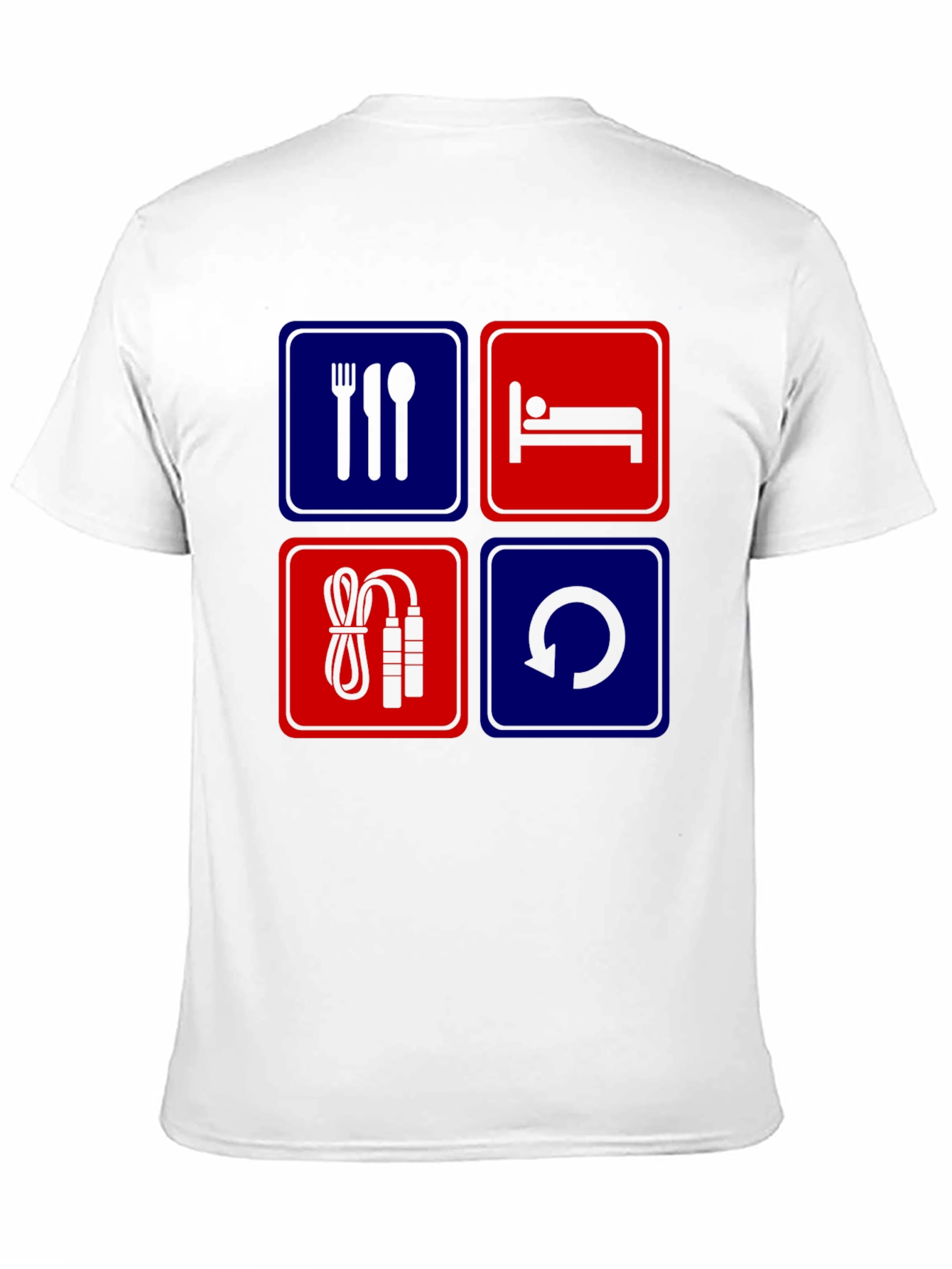 Eat Sleep Gym Repeat Graphic T-Shirt