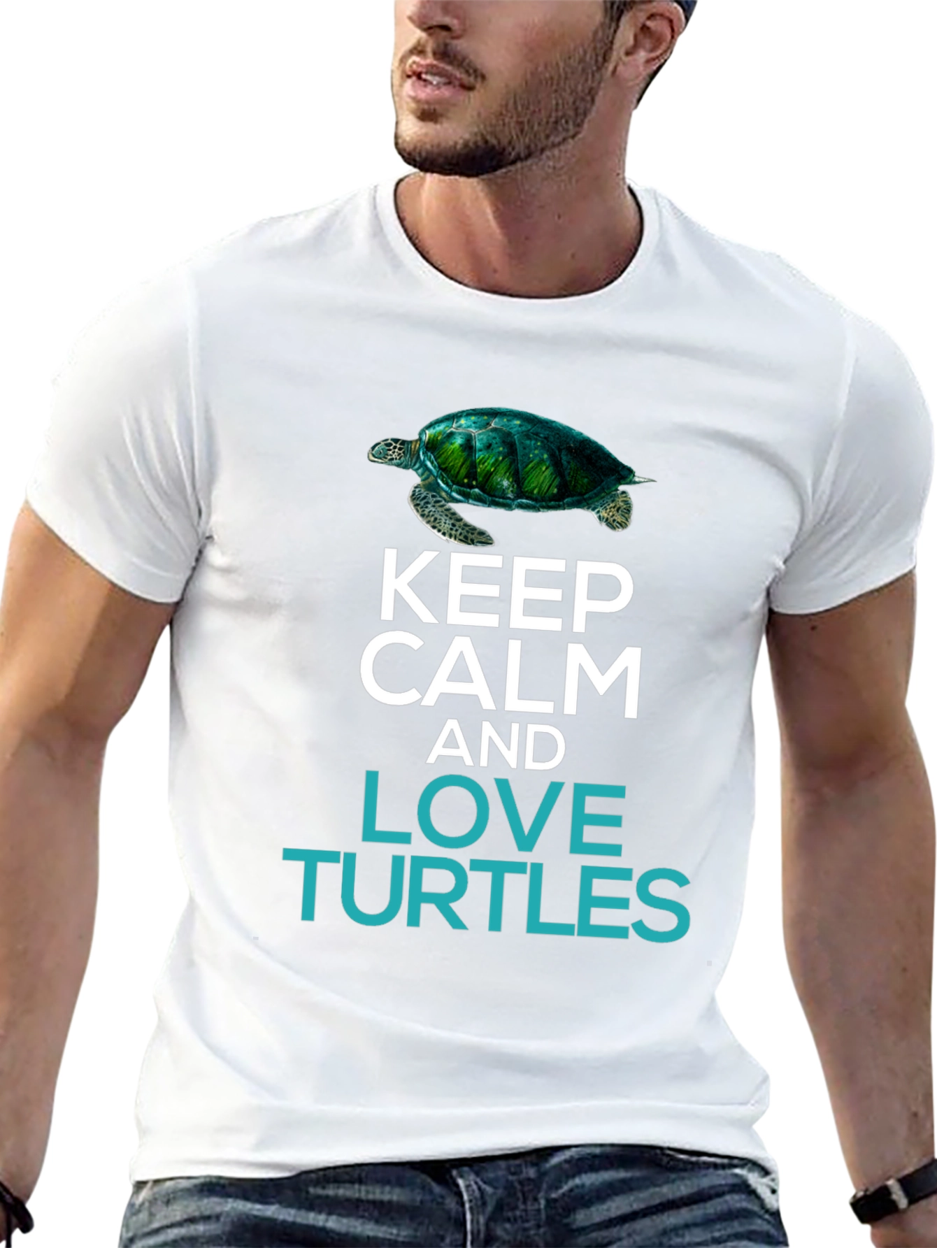 Keep Calm & Love Turtles Graphic T-Shirt