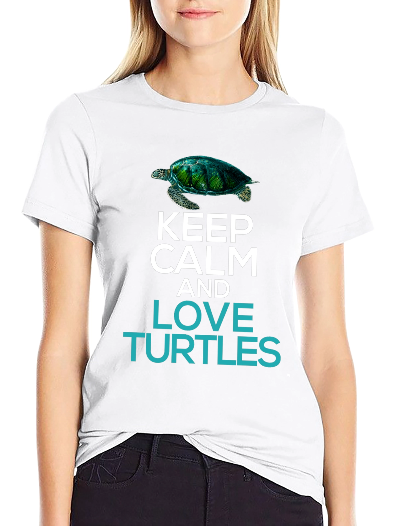 Keep Calm & Love Turtles Graphic T-Shirt