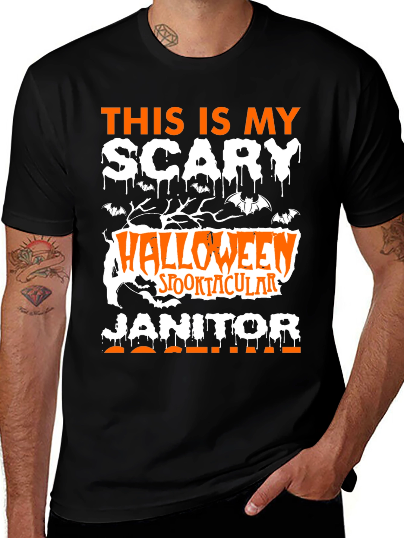 Scary Halloween Janitor T-Shirt