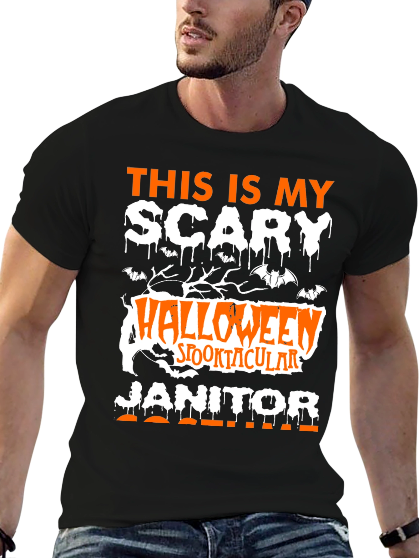 Scary Halloween Janitor T-Shirt