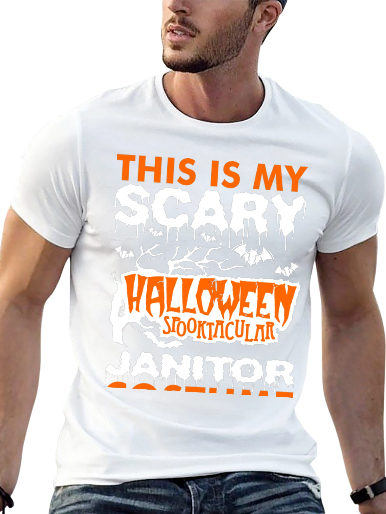 Scary Halloween Janitor T-Shirt