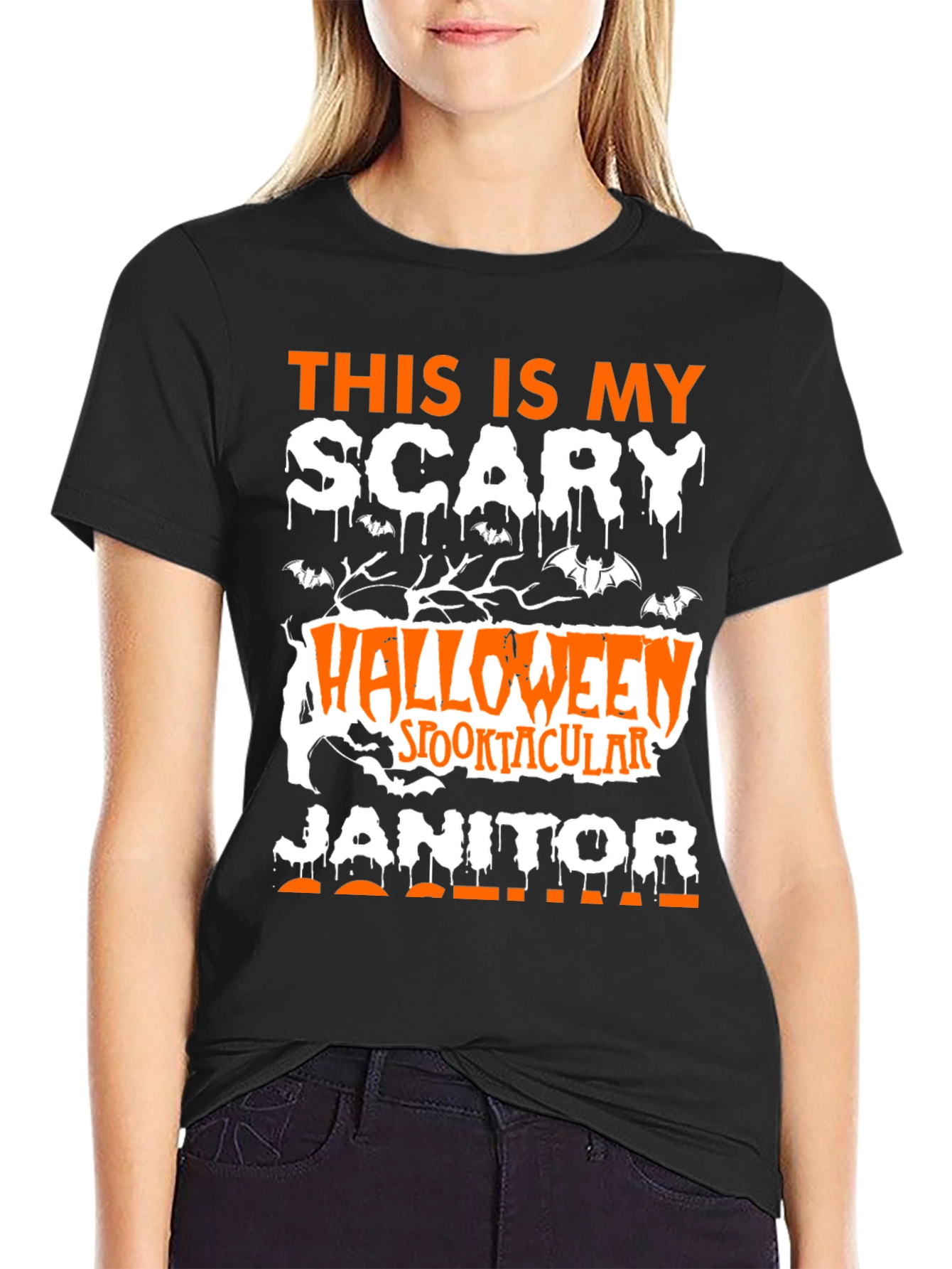 Scary Halloween Janitor T-Shirt